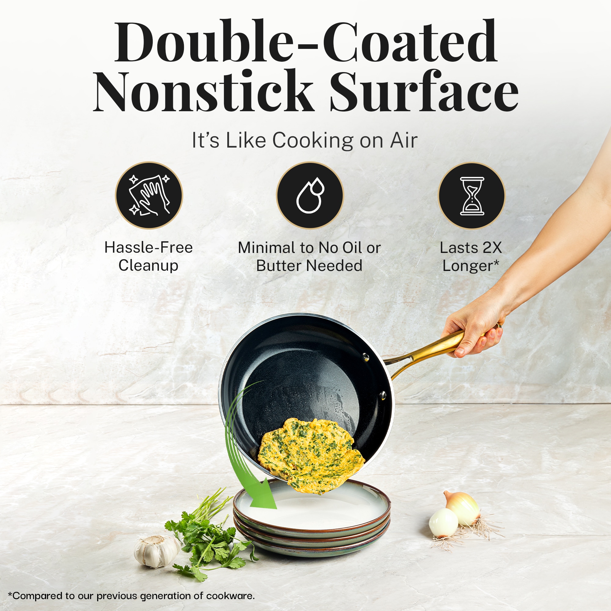 Black and Gold 15-Piece Nonstick Ceramic Cookware Set with Utensils