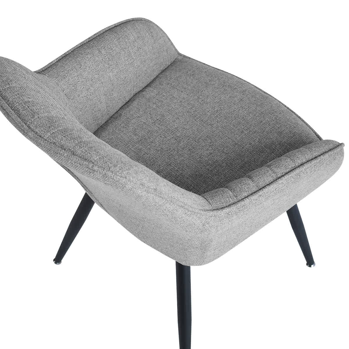 Maison Boucle BOSTON-ARM-GREY-2 Dining-Chairs - View #6