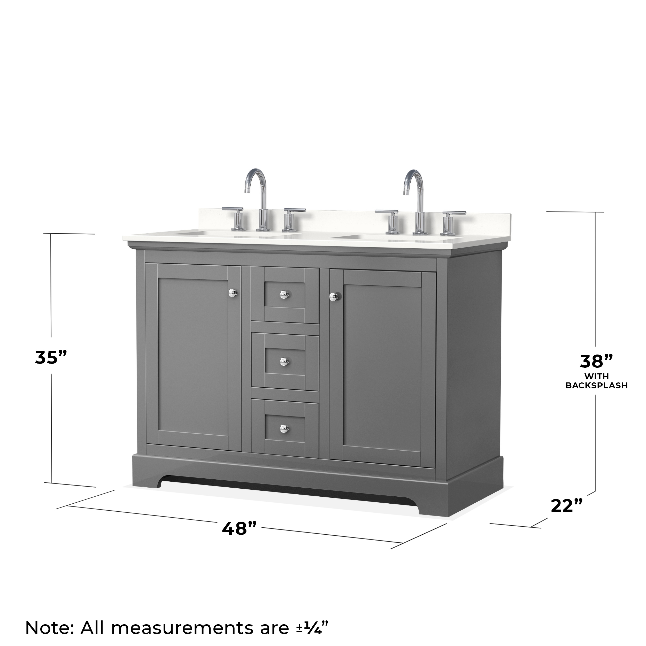 Wyndham Collection WCV232348DKGWQUS3MXX Bath-Vanity-Combo - View #5
