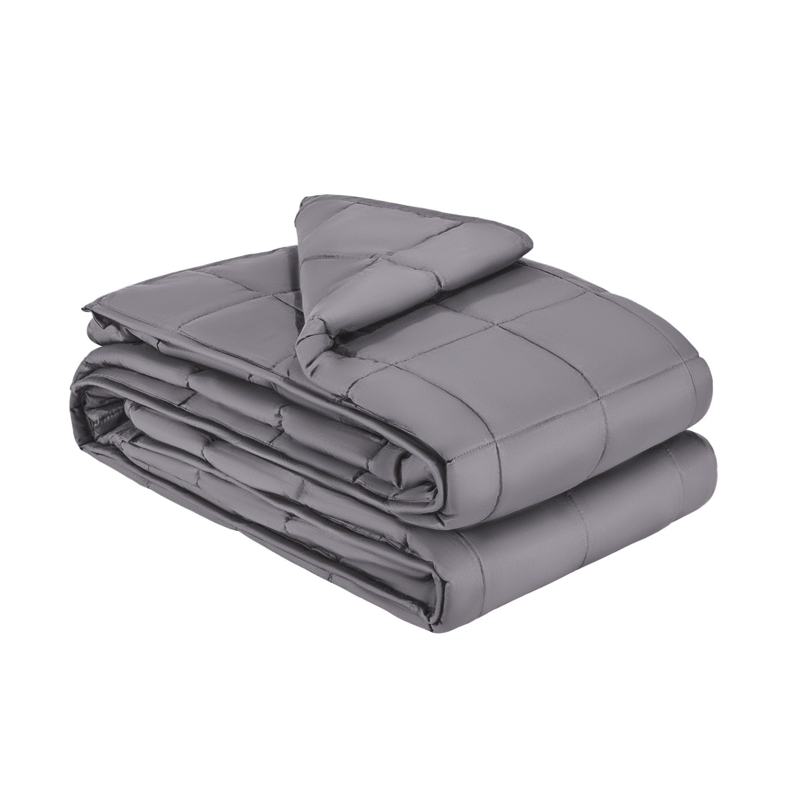 Mecale 25-lb Weighted Blanket 80 x 87-in King 100 Percent Cotton with Glass Bead Fill Breathable Gray