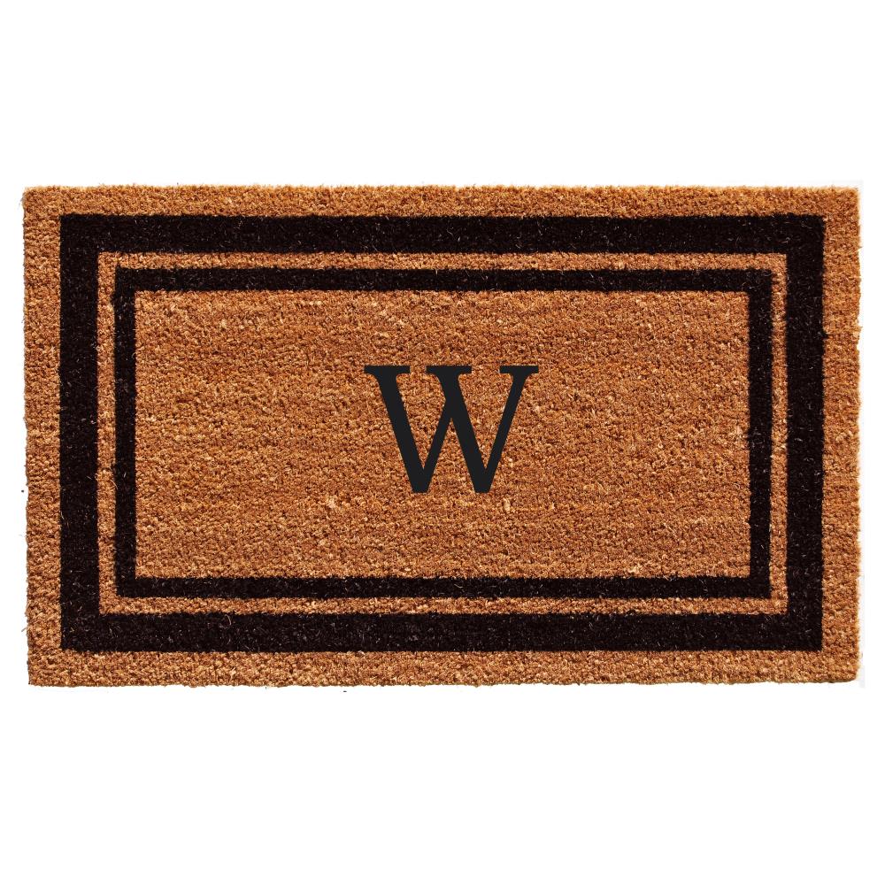 Callowaymills 152961830W 2-ft x 3-ft Natural/Black Coir/Vinyl Rectangular Indoor or outdoor Decorative Door mat