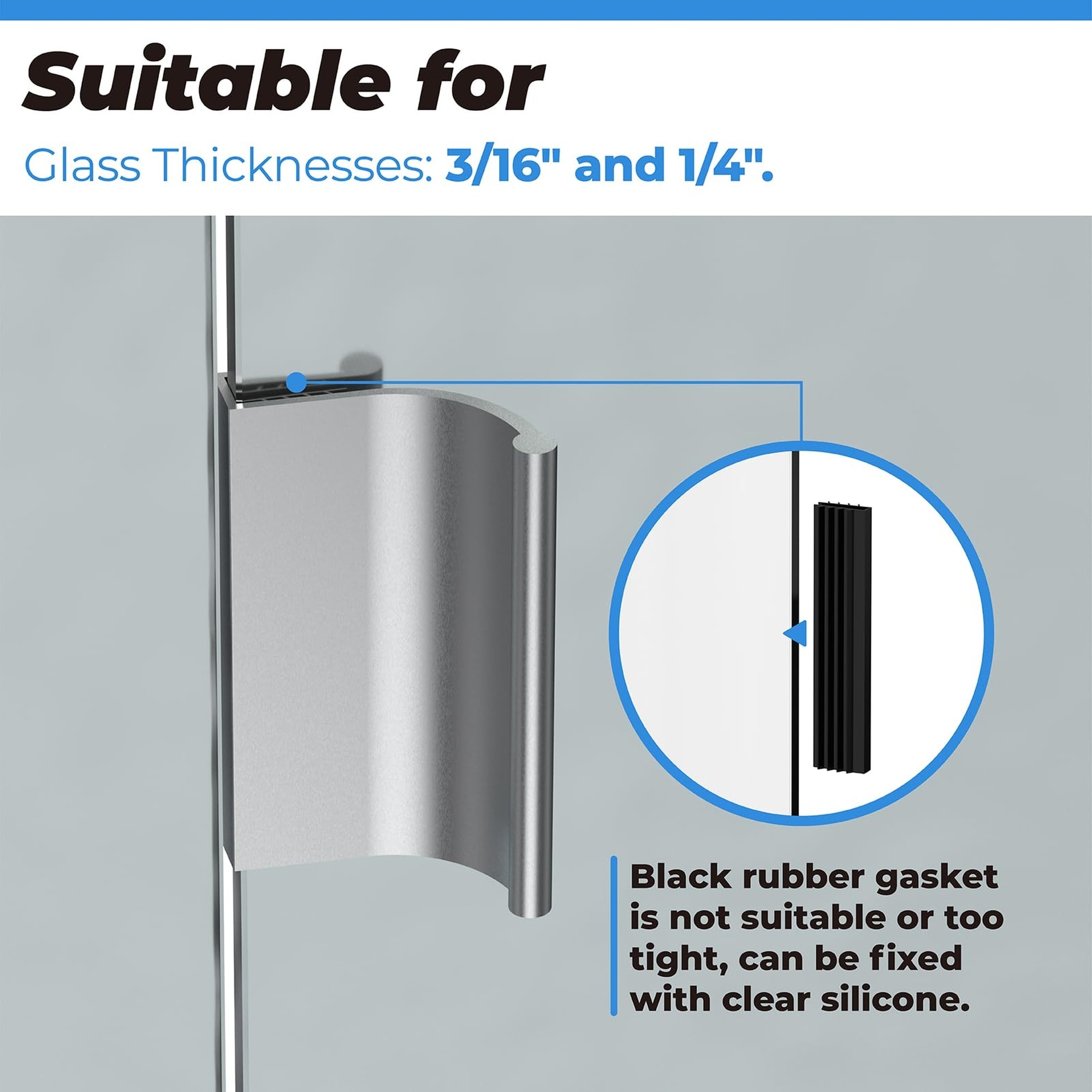 Numhew NHWILL90634 Tub-Shower-Door-Handles - View #5