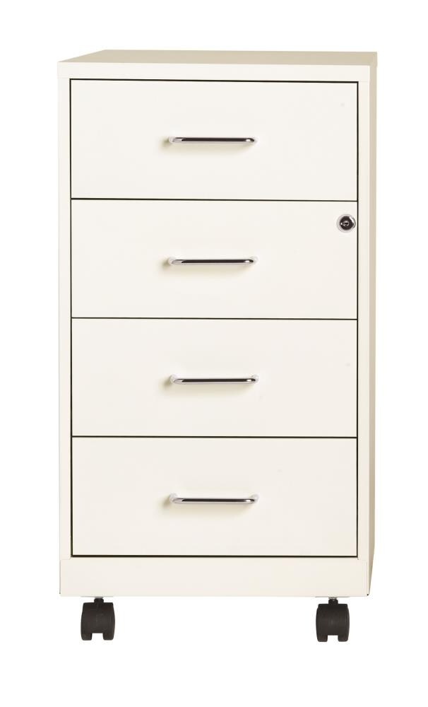Office Designs Space Solutions Pearl White 4-Drawer File Cabinet at ...