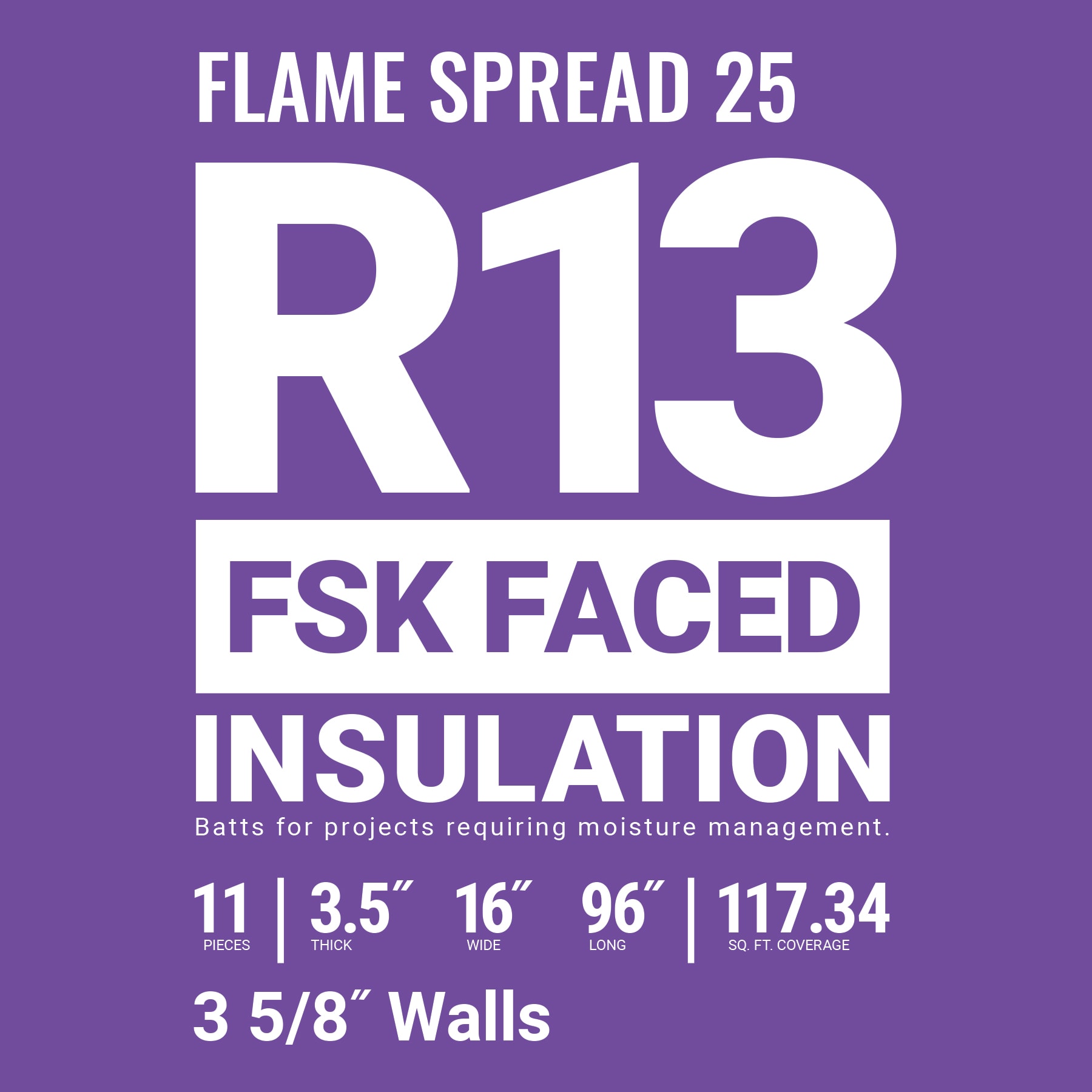 Owens Corning R 13 Wall 117.34 sq ft Foil Skrim Kraft Faced