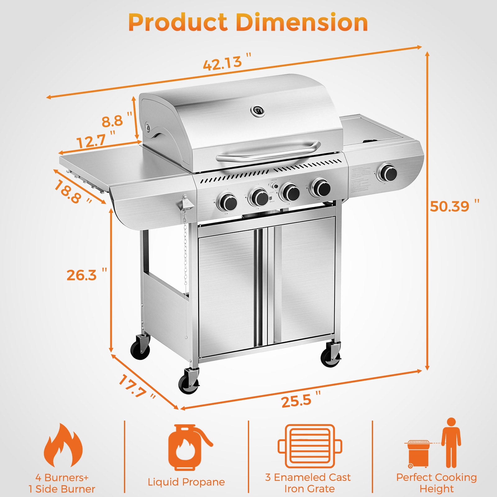 COWSAR LSPG-G0141B Gas-Grill - View #23