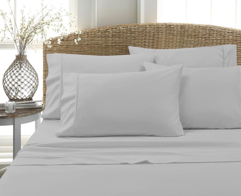 MHF Home M560675 Twin 800-Thread Count Cotton Blend Gray 4-Piece Bed Sheets