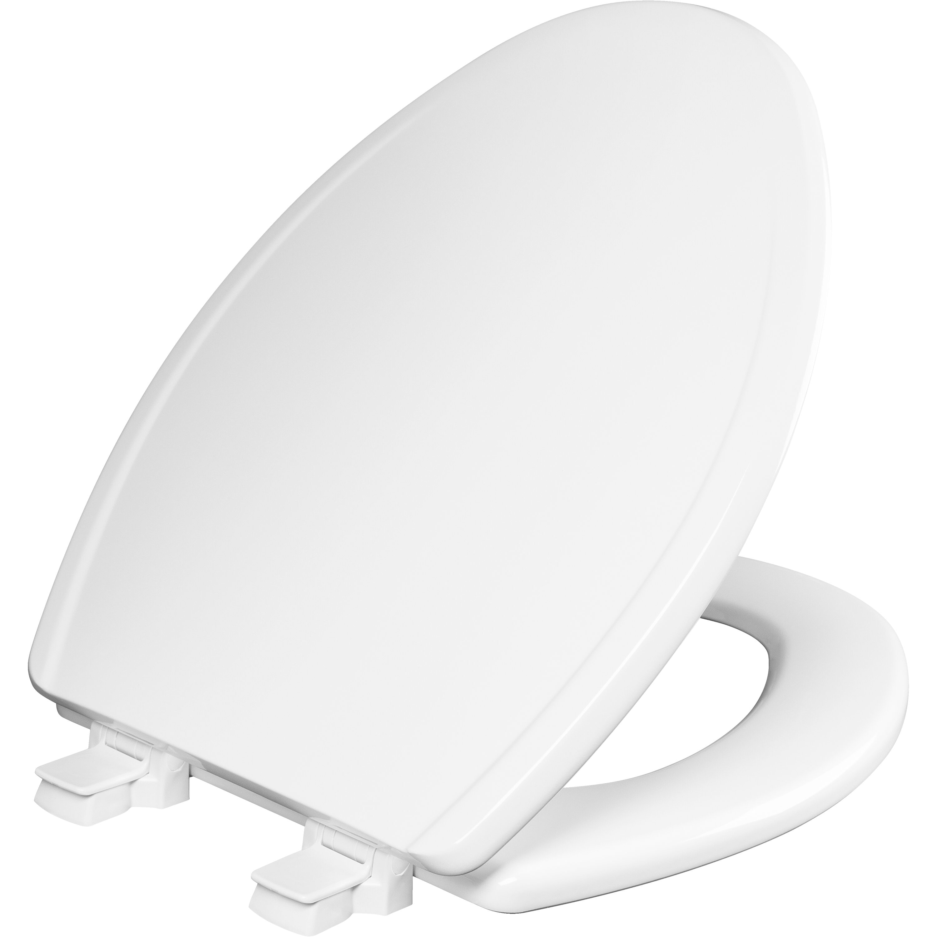Mayfair by Bemis Bayfield Wood White Elongated Toilet Seat #1721EC 000