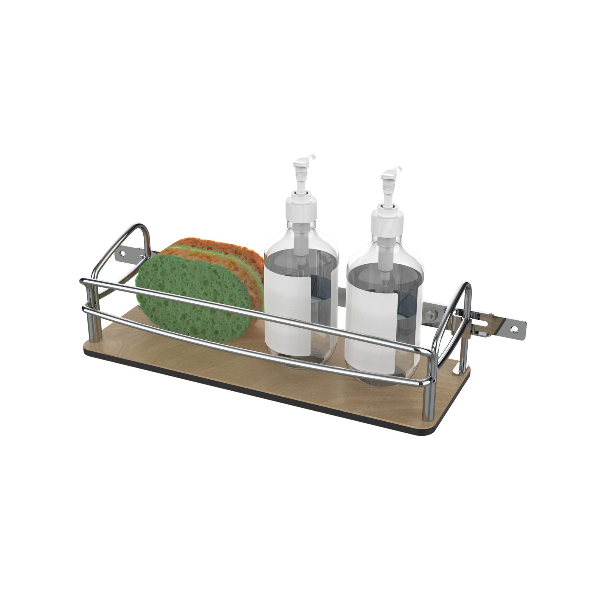 Rev-A-Shelf 397742 Steel Cabinet Door Mounted Storage Organizer for Spice Bottles or Cleaning Supplies in Laundry Rooms Kitchens and Bathrooms 54DS 14 1