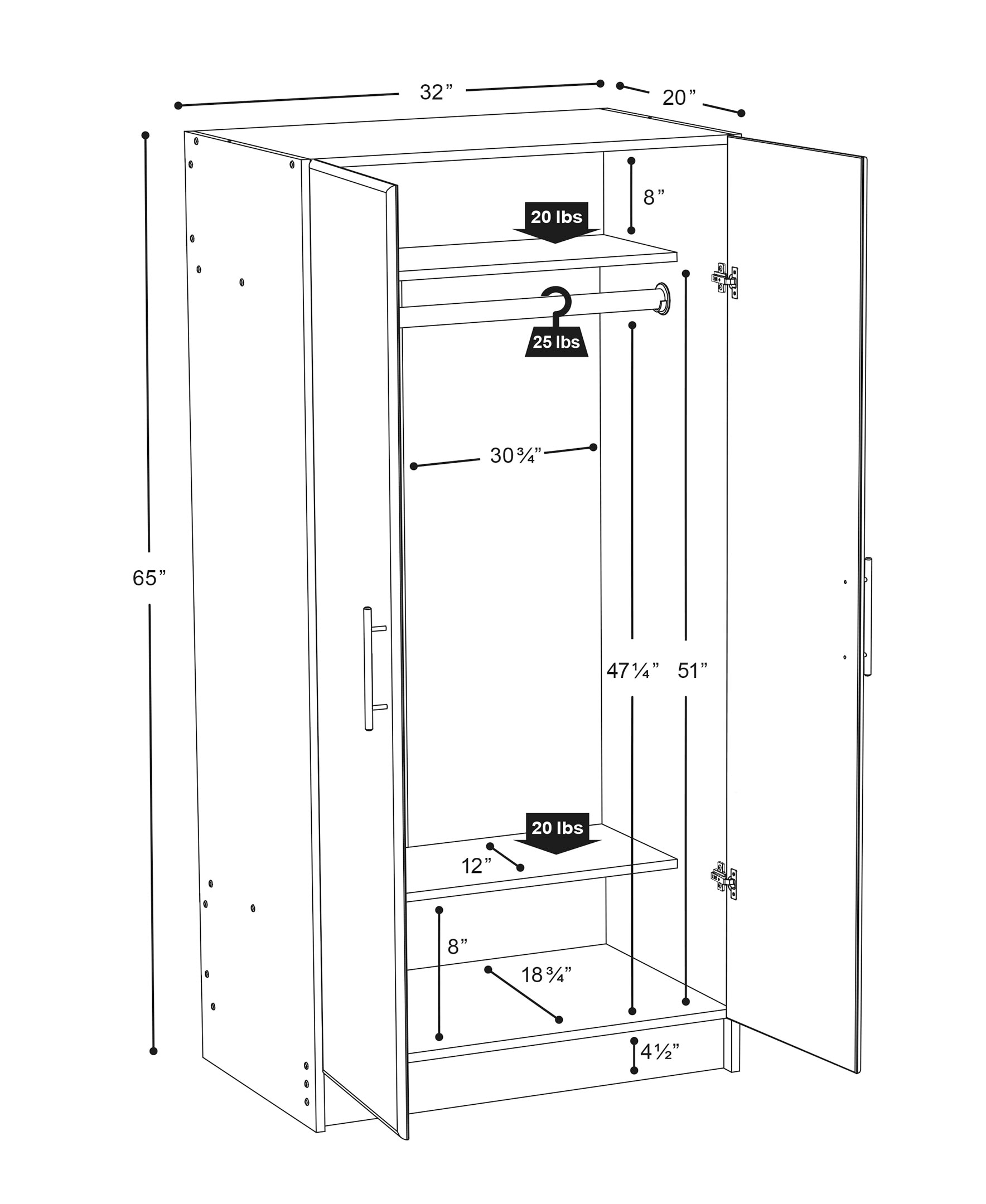 Prepac EEW-3264 Utility-Storage-Cabinets - View #9