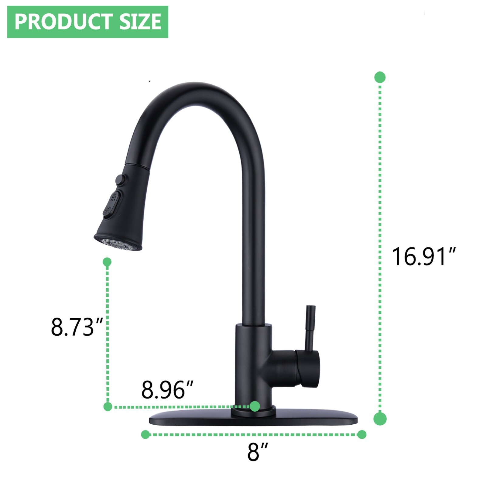 UCLIMAA UCD3411-MB Kitchen-Faucets - View #2