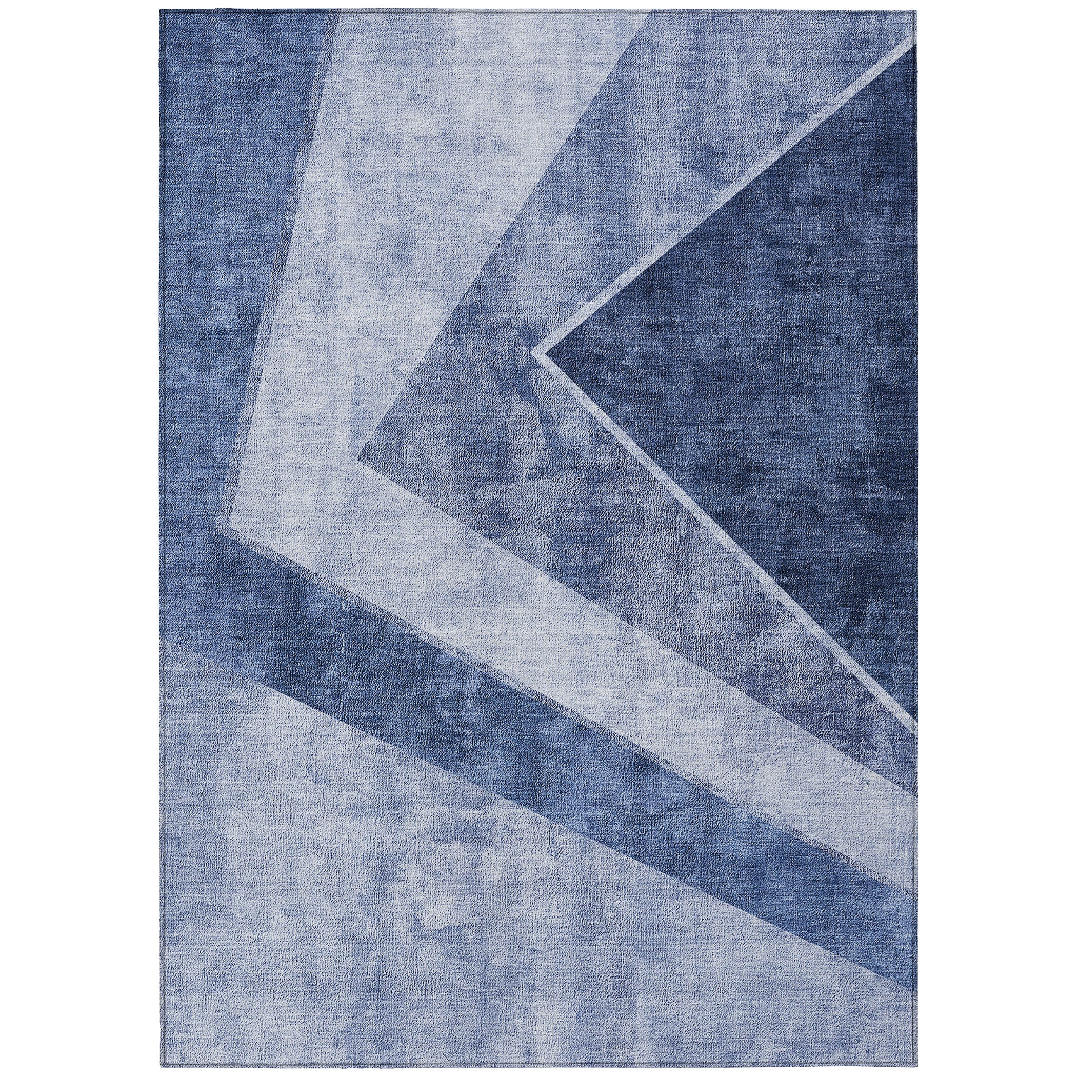 Addison Rugs ACN671BU30X46 Chantille ACN671BU 2 x 3 (ft) Polyester Blue Rectangular Indoor/Outdoor Geometric Machine washable Area rug