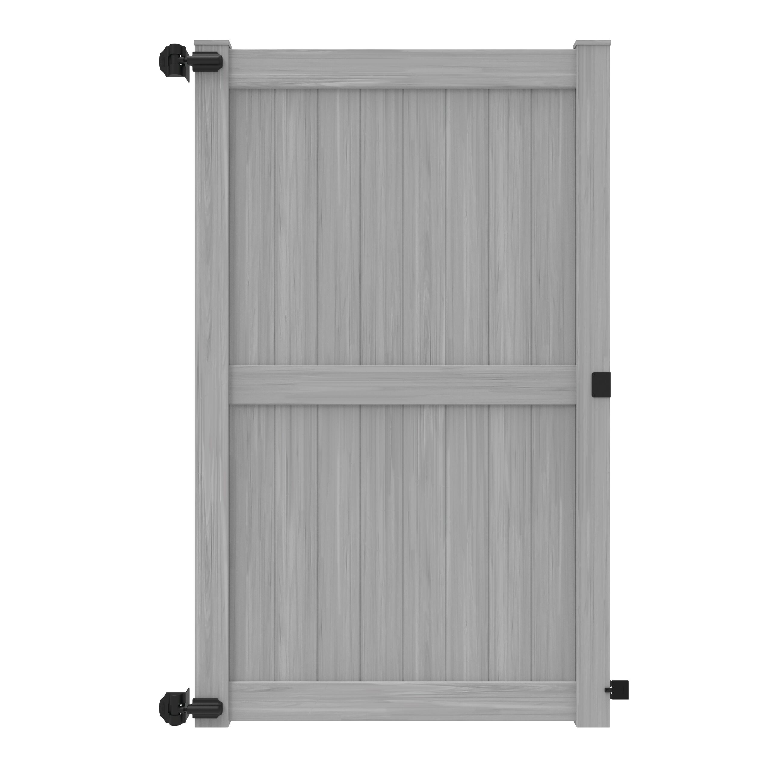 Freedom Hampton 8-ft H x 5-ft W White Vinyl Fence Gate Kit (Unassembled)