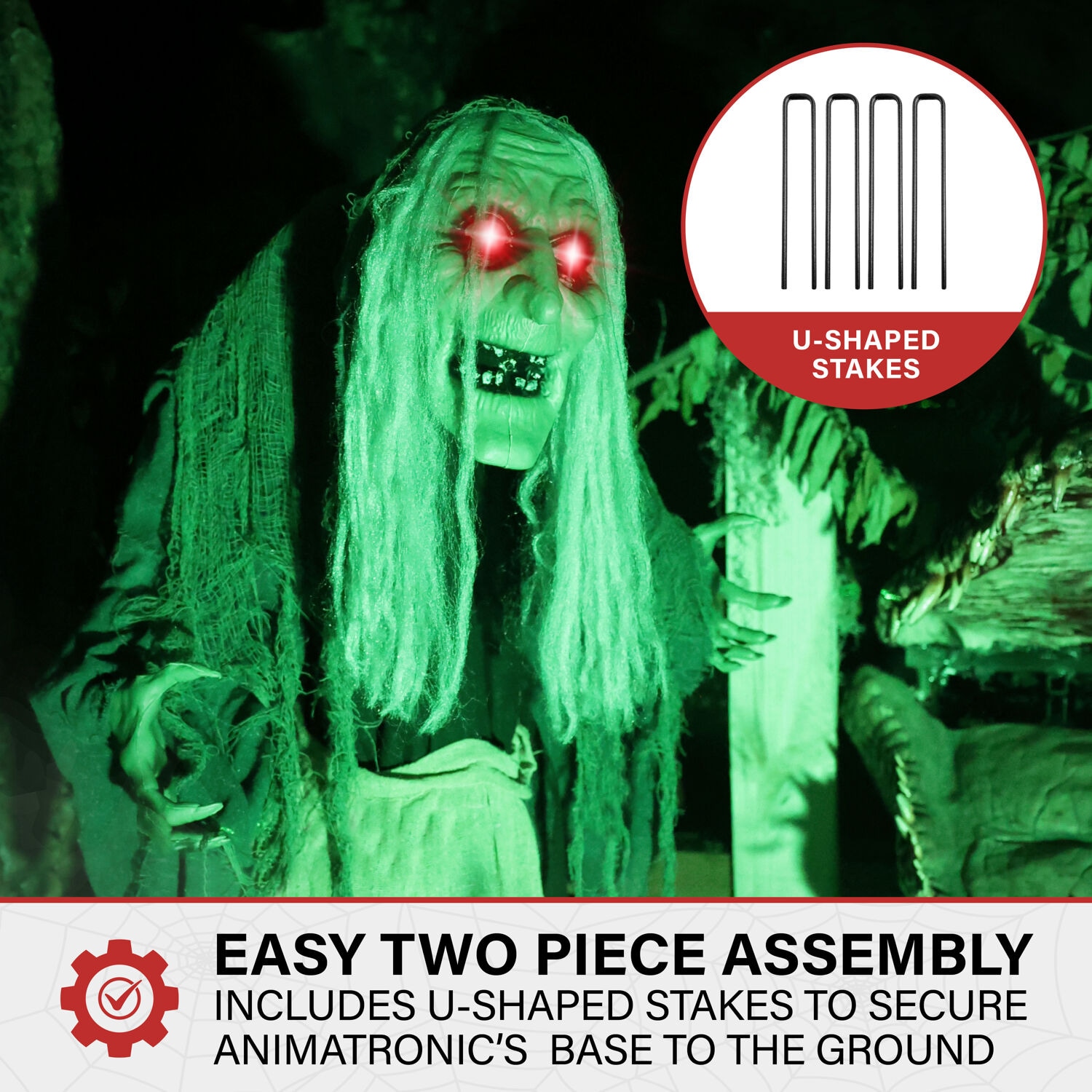 Haunted Hill Farm HHWITCH-46FLSA Halloween-Animatronics - View #7
