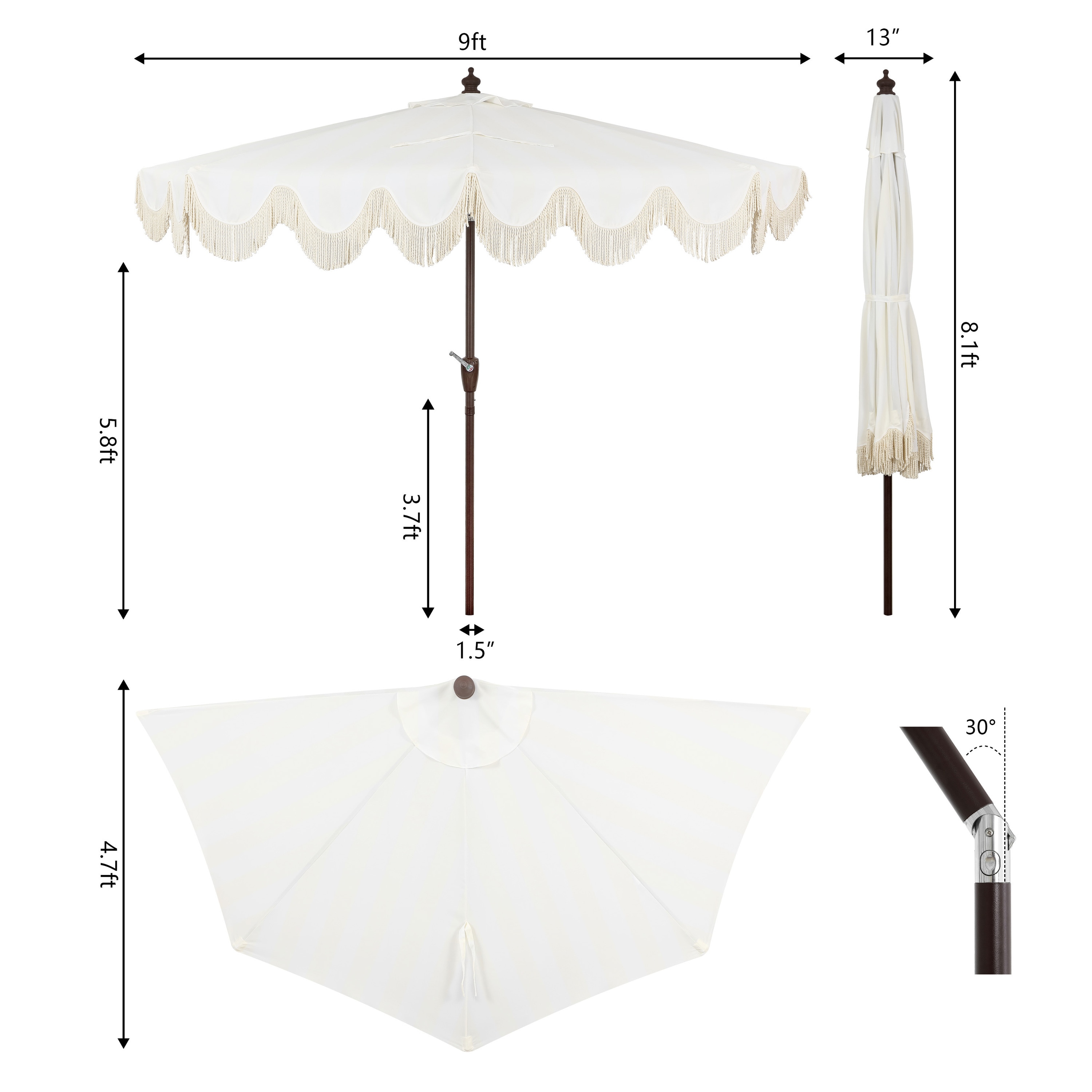 JONATHAN  Y UMB1201D Umbrellas-2 - View #4