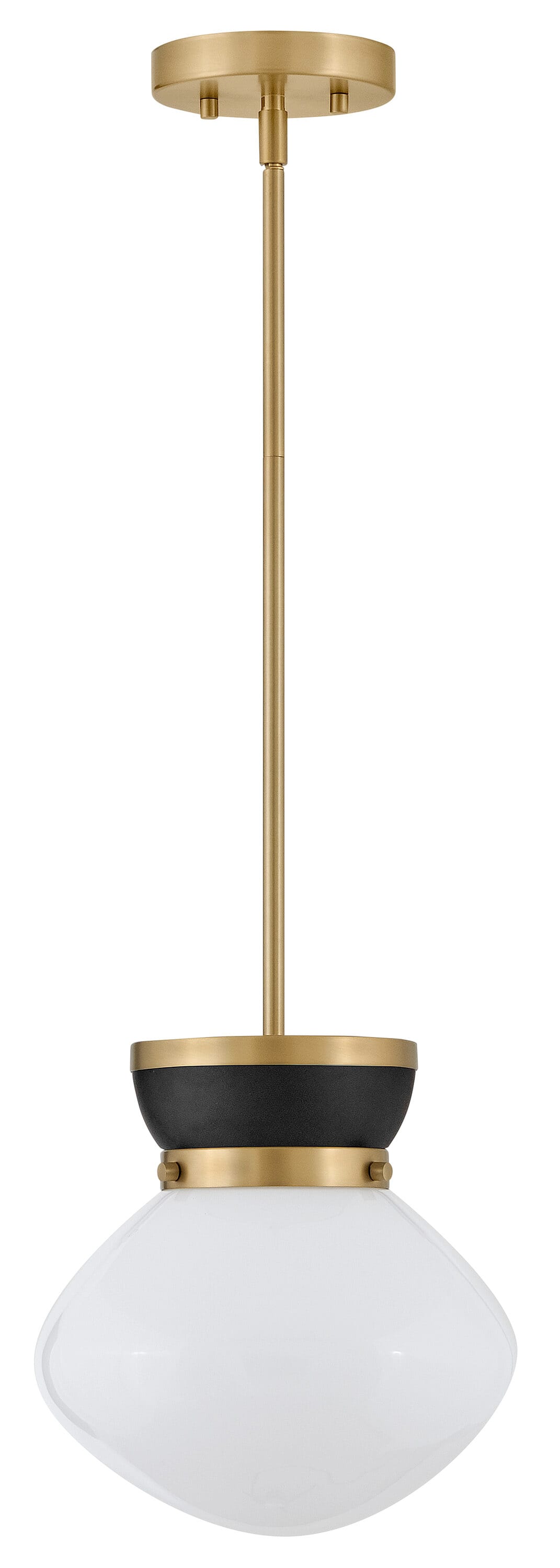 Lucy Black and Brass Glass LED Pendant Light