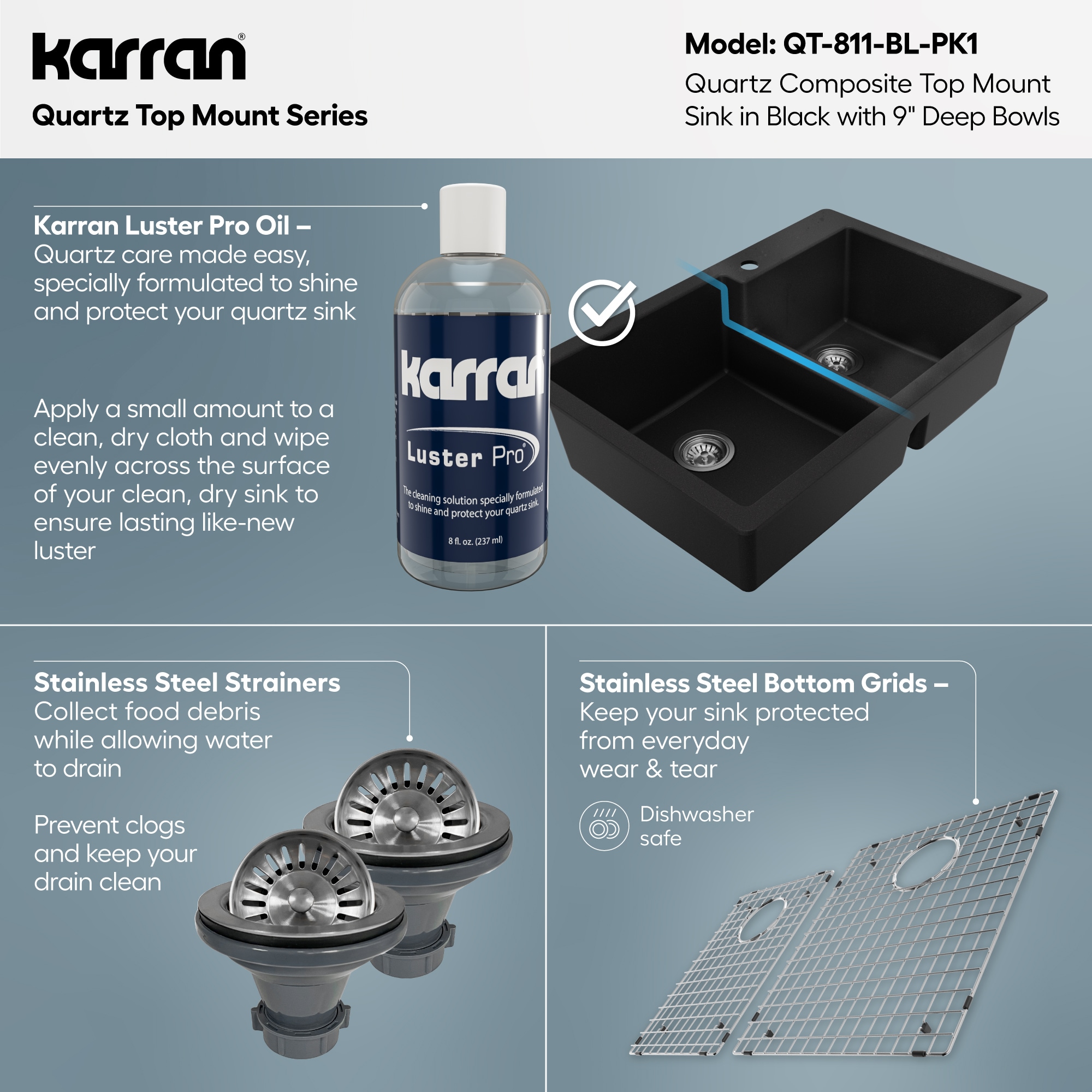 Karran QT-811-BL-PK1 Kitchen-Sinks - View #7