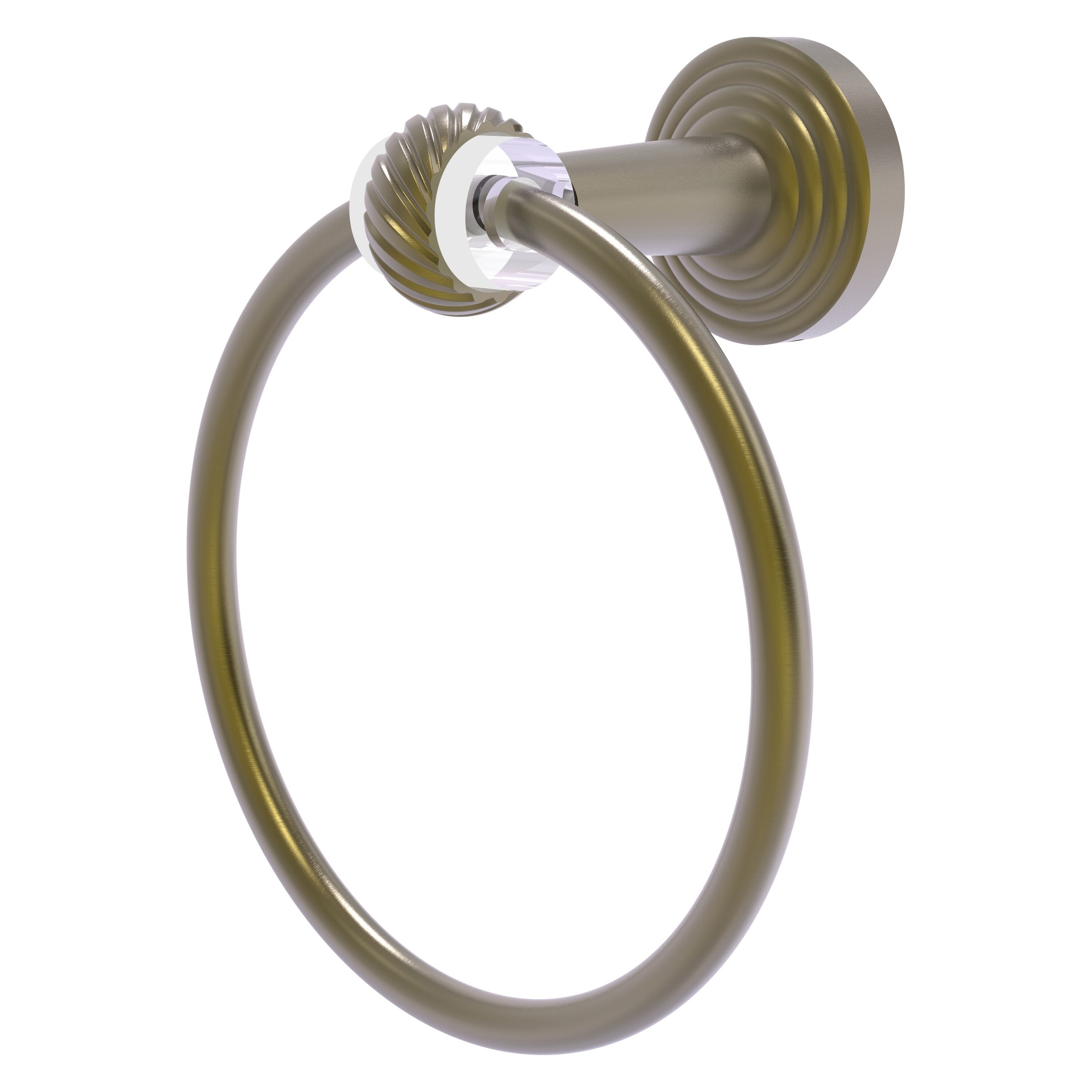 Allied Brass PB-16T-ABR Pacific Beach Antique Brass Wall mount Single Towel Ring