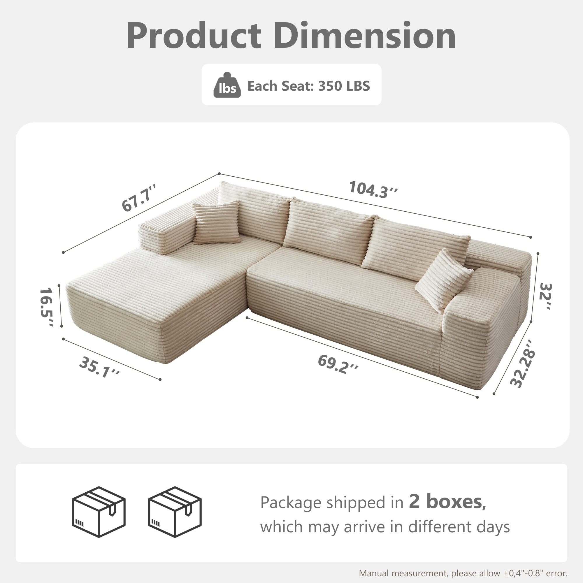 weaxty HMB2V240L Sofas-Loveseats - View #2