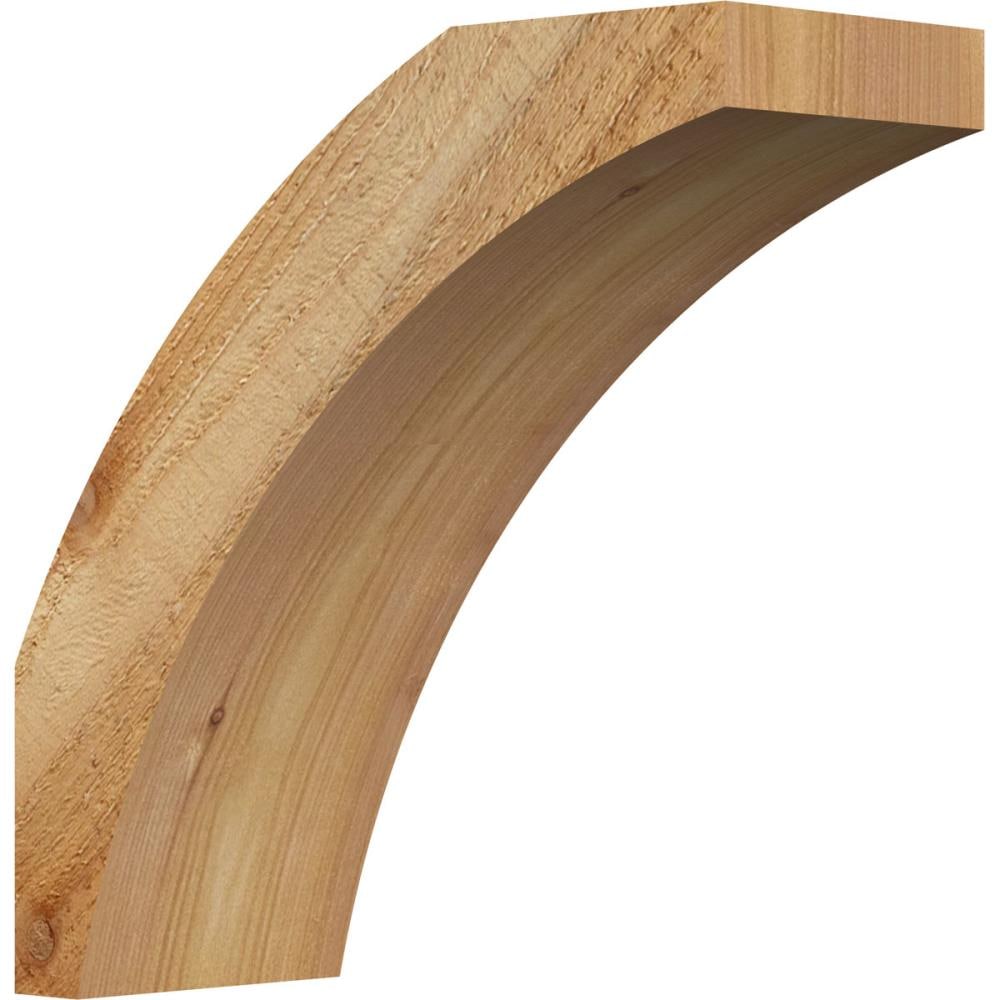 Ekena Millwork BRC04X10X10THR00RWR 4-in x 10-in x 10-in Western Red Cedar Unfinished Wood Thorton Rough Sawn Knee Brace