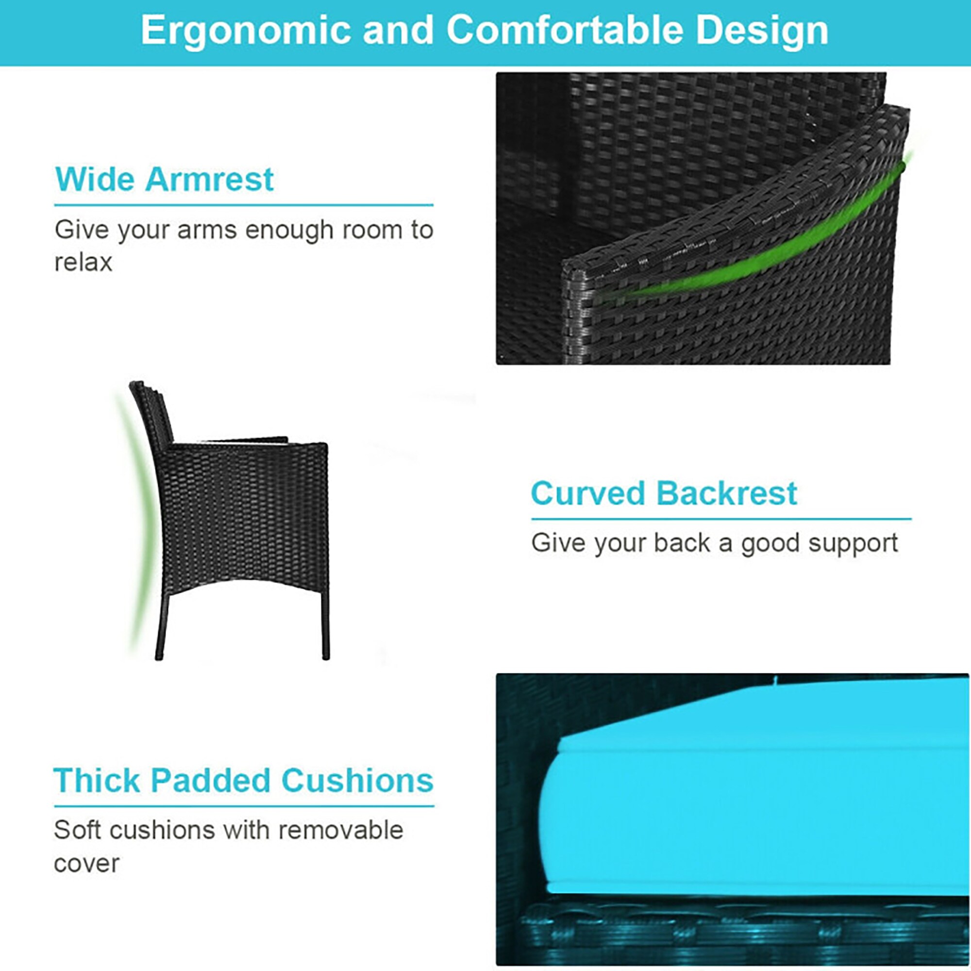 CASAINC CEW-CYHZ012-BL-DB13 Patio-Chairs - View #7
