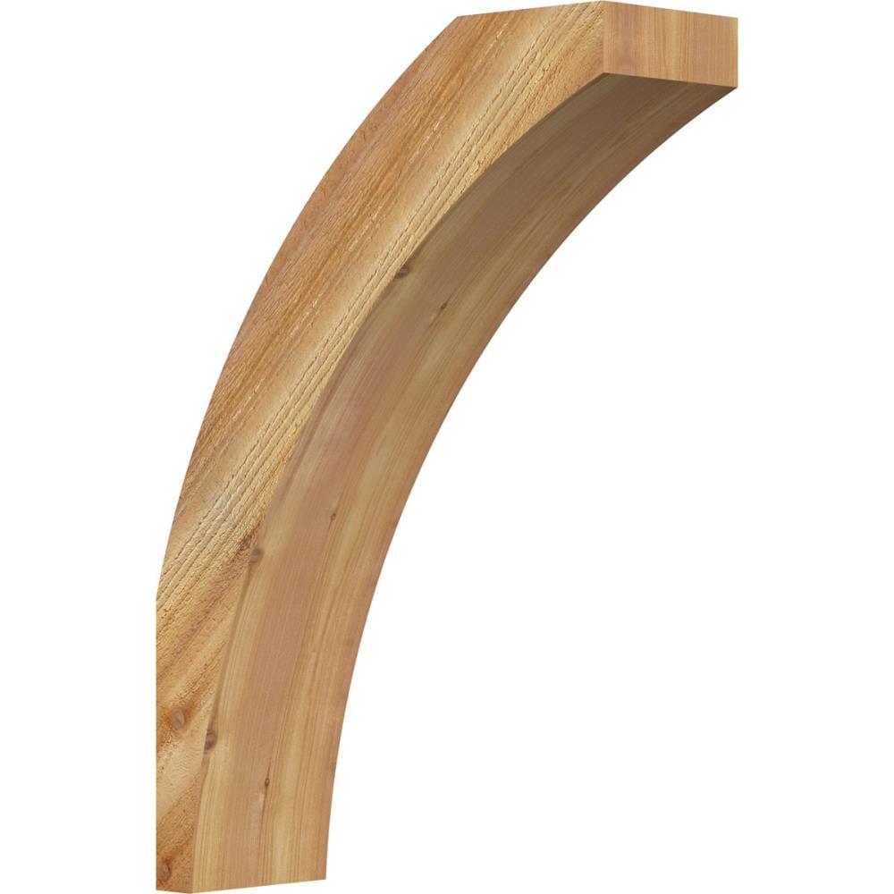 Ekena Millwork BRC06X18X26THR00RWR 6-in x 18-in x 26-in Western Red Cedar Unfinished Wood Thorton Rough Sawn Knee Brace