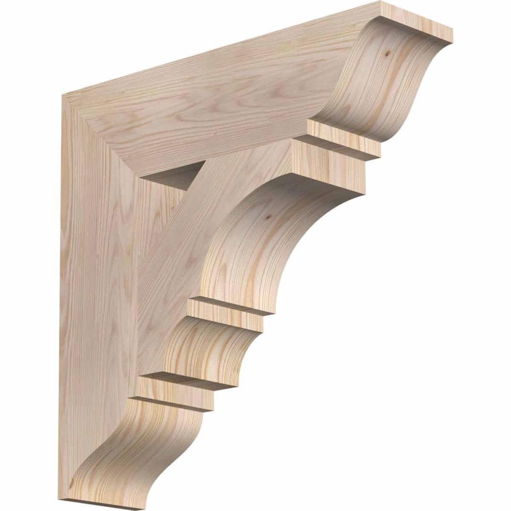 Ekena Millwork BKT06X22X22BOA01SDF Balboa traditional smooth 5-1/2-in x 22-in x 22-in Douglas fir Brown Wood Standard bracket