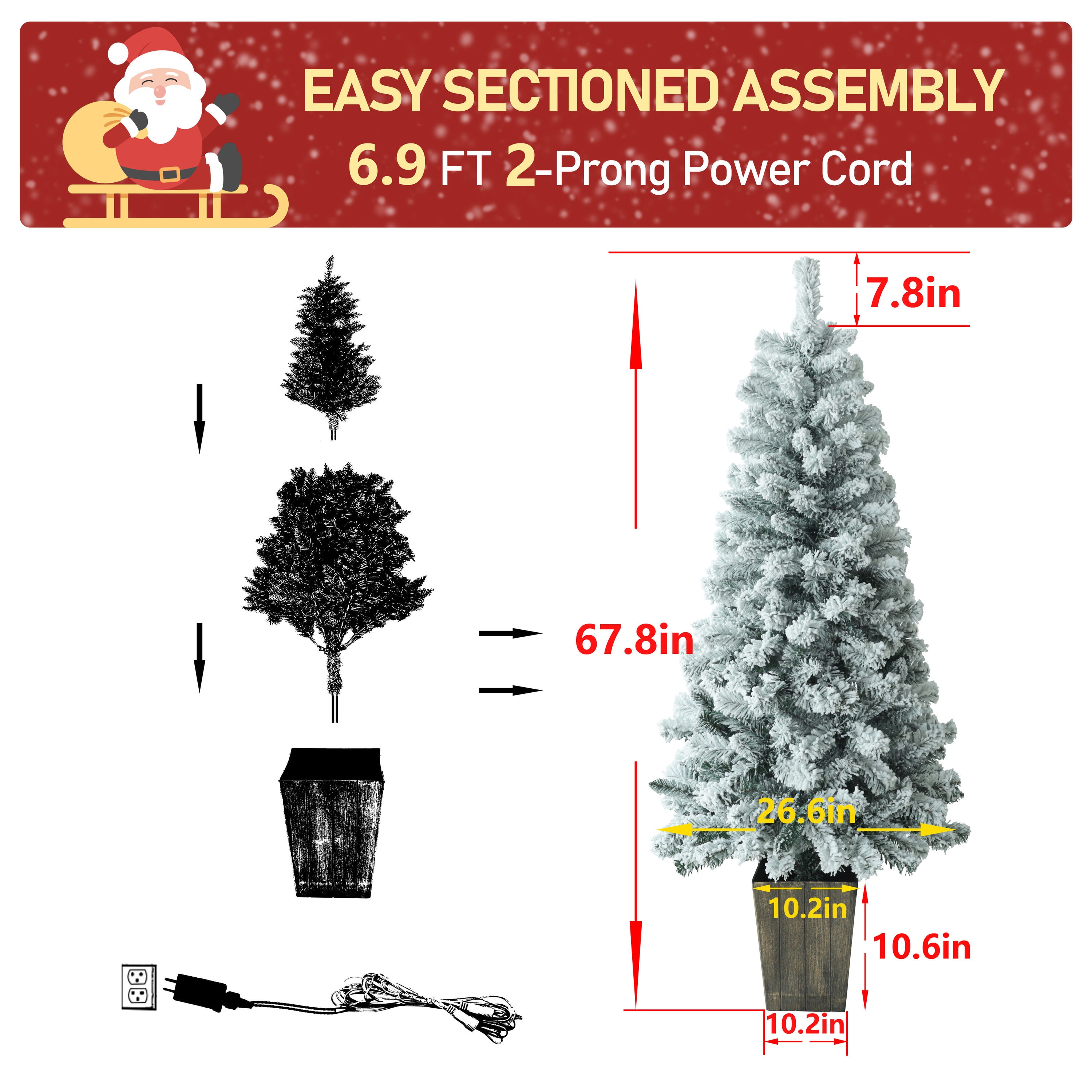 VEIKOUS HP1001-21-14 Artificial-Christmas-Trees - View #4