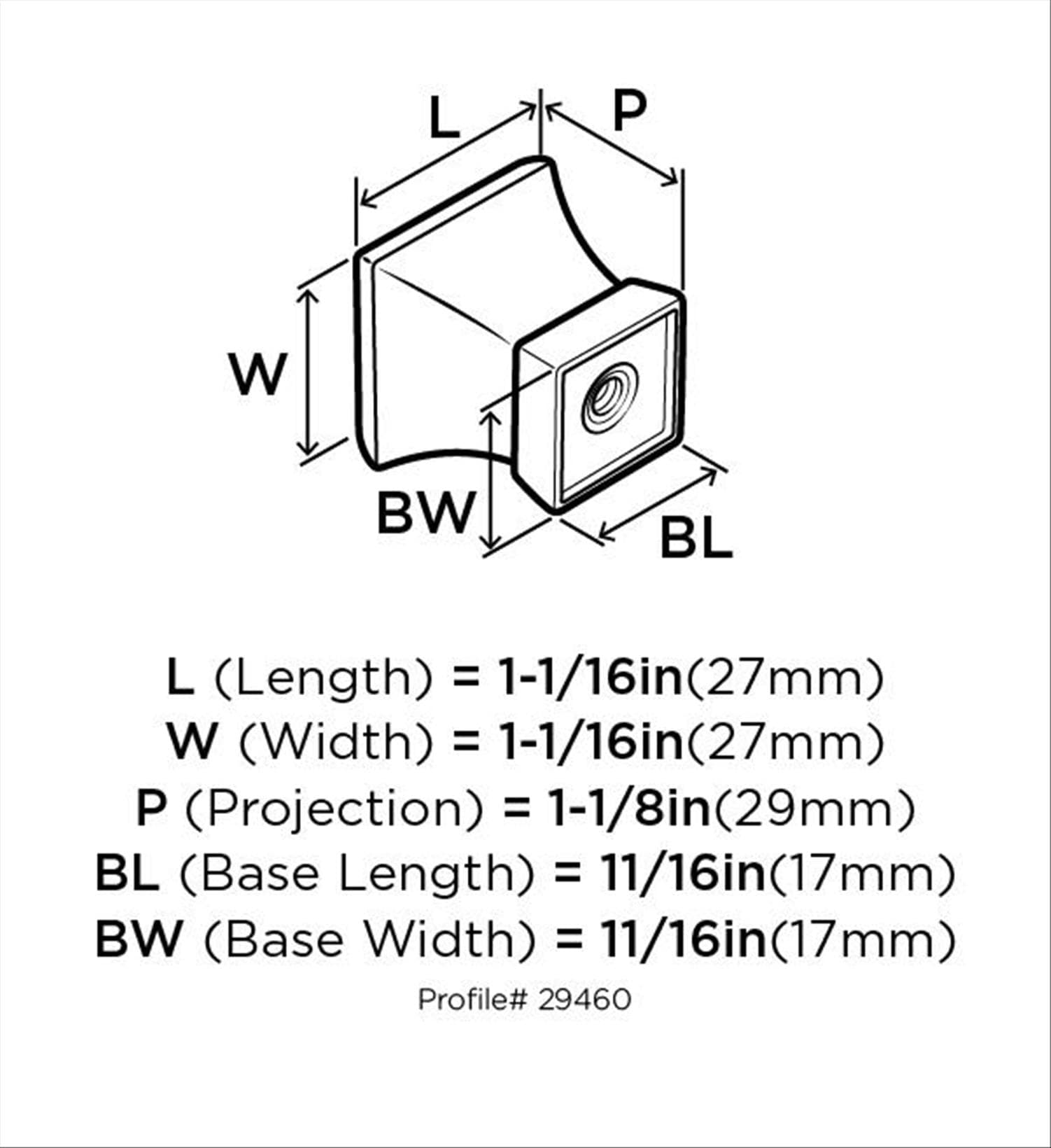 Amerock BP29460CAS Cabinet-Knobs - View #2