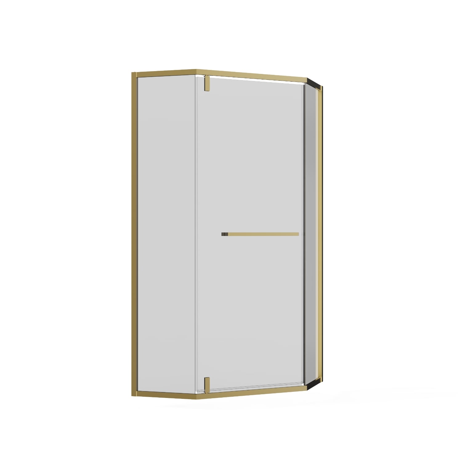 Wooakway Goodyo Neo-Angle Frameless Shower Door 36 in.D x 36 in.W