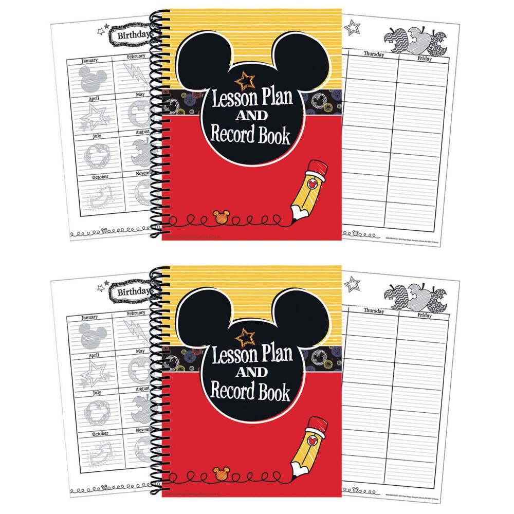 Eureka EU-866268-2 Mickey Color Pop Lesson Plan and Record Book, Pack of 2