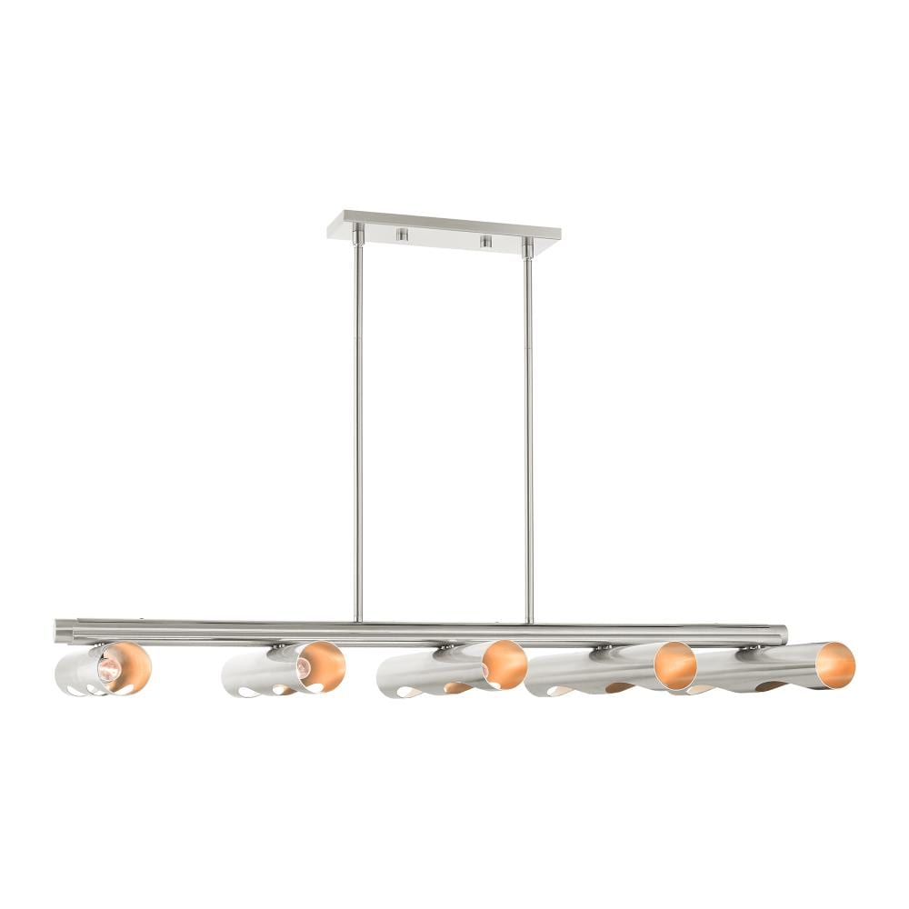 Livex Lighting 45898-91 Novato 10 -Light Brushed Nickel Modern/contemporary For Use in Bathrooms, Bedrooms, Dining Rooms, Foyers, Kitchens, Living Rooms Chandelier
