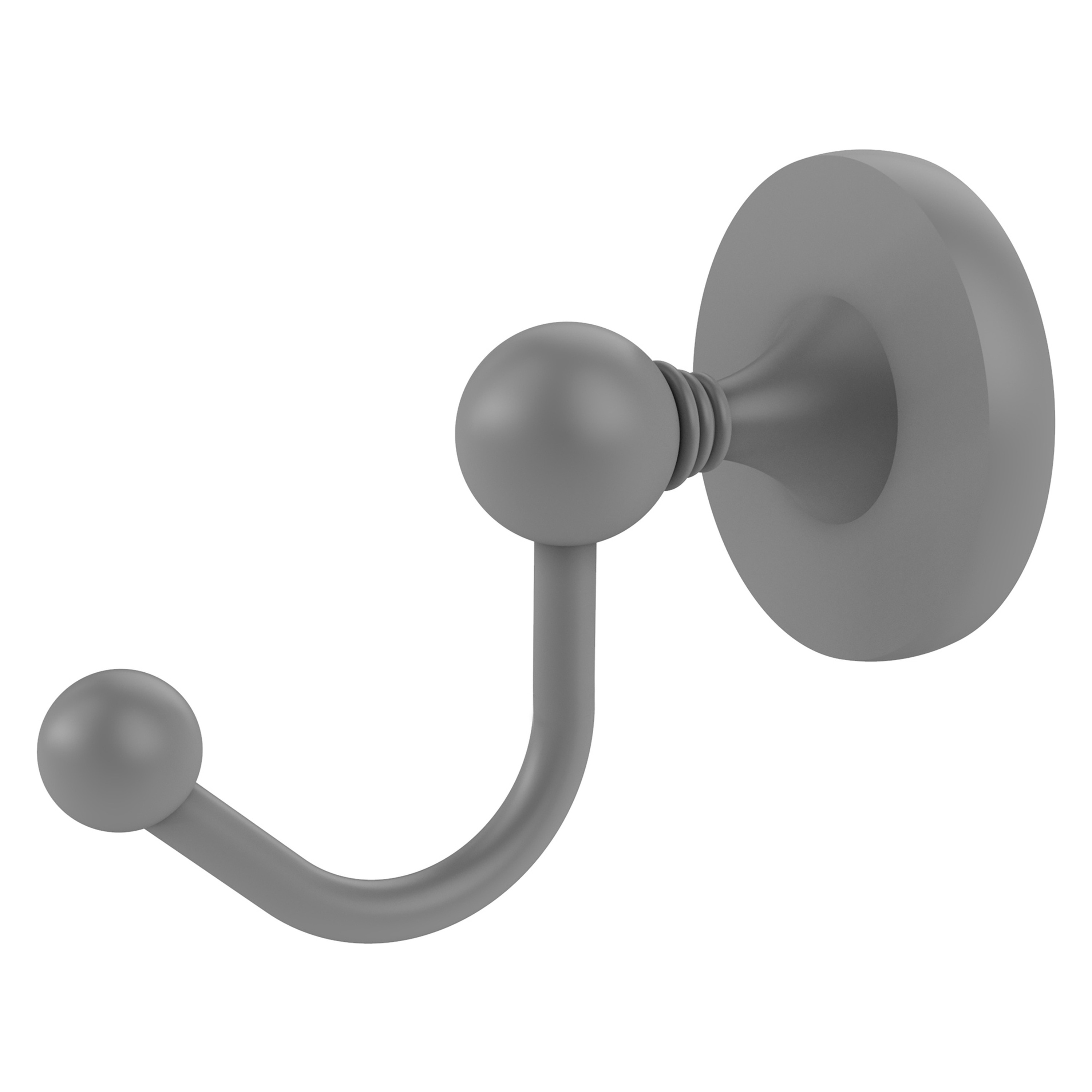 Allied Brass Shadwell Matte Gray SingleHook Wall Mount Towel Hook in