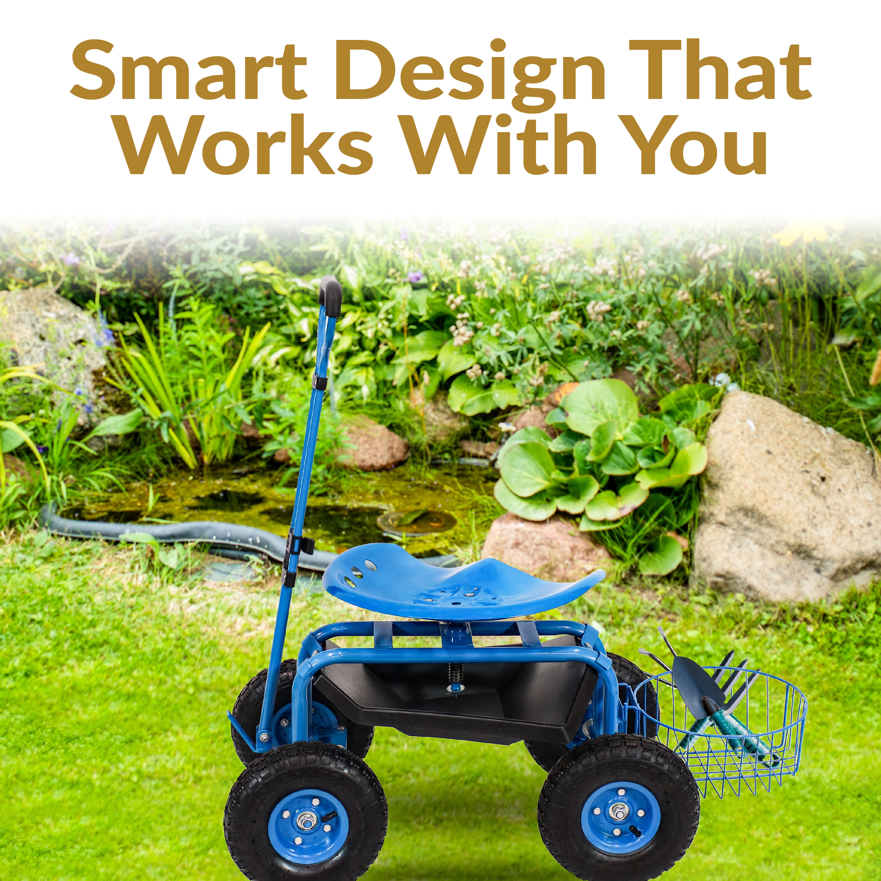 Sunnydaze Decor QH-RCP042-BL Yard-Carts - View #6