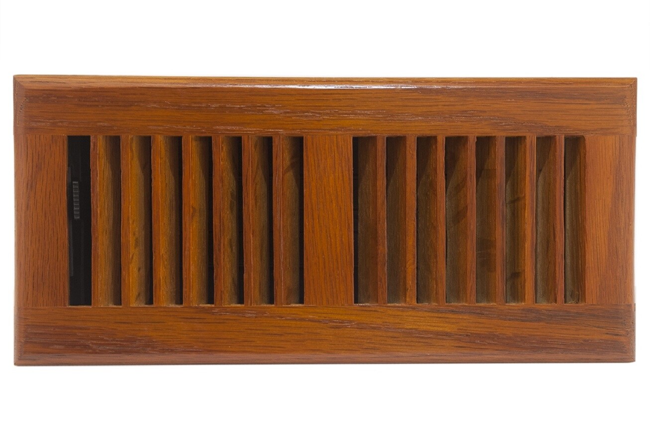 Accord Select AOFROML410 4-in x 10-in Wood Medium Oak Floor Register