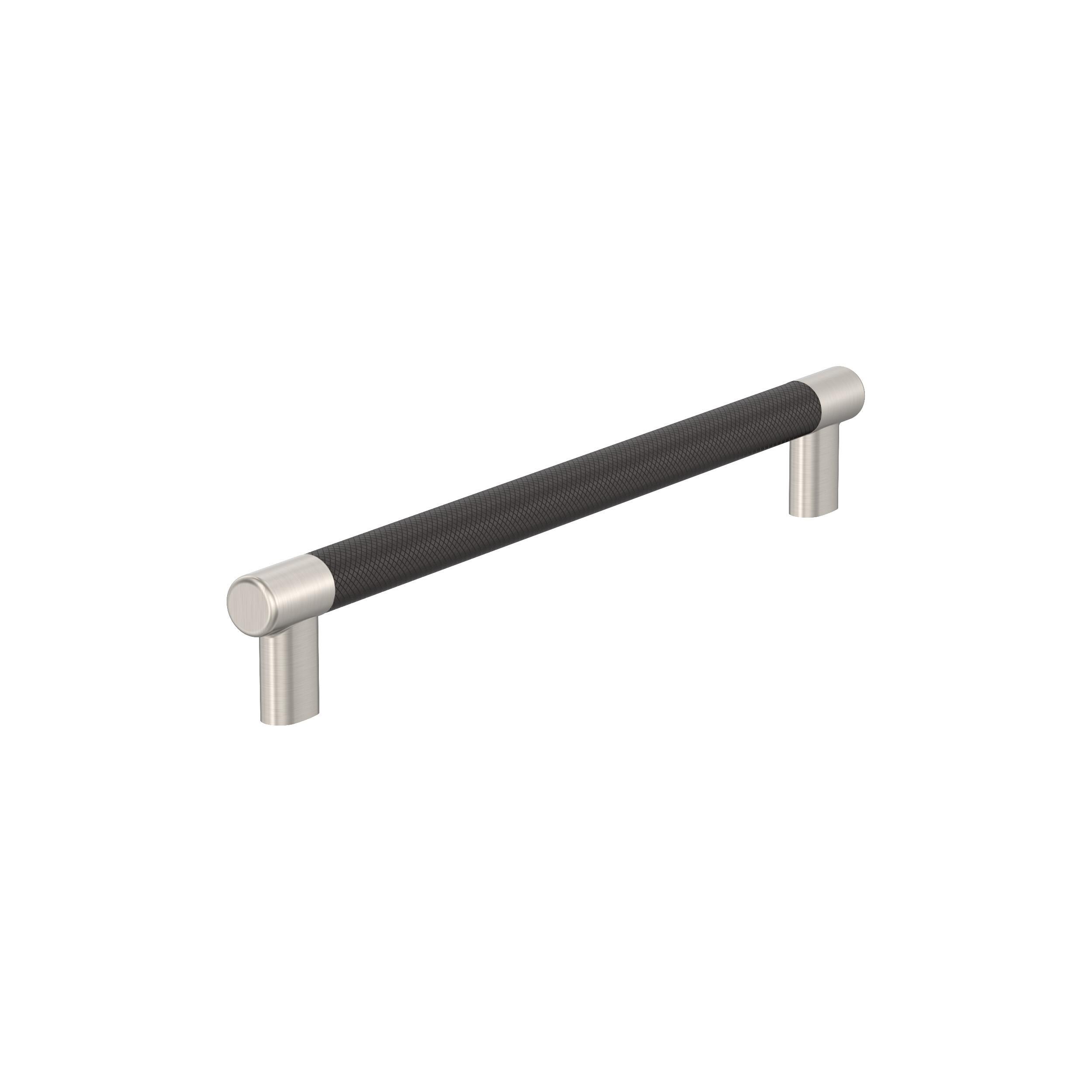 Amerock BP54040G10ORB Esquire 12-in , 305mm Center to Center Satin Nickel/Oil-Rubbed Bronze Cylindrical Bar For Use on Appliances Drawer Pulls