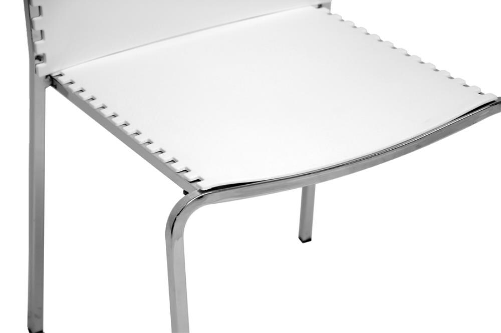 Baxton Studio SET OF 2 DC-12-WHITE Dining-Chairs - View #2