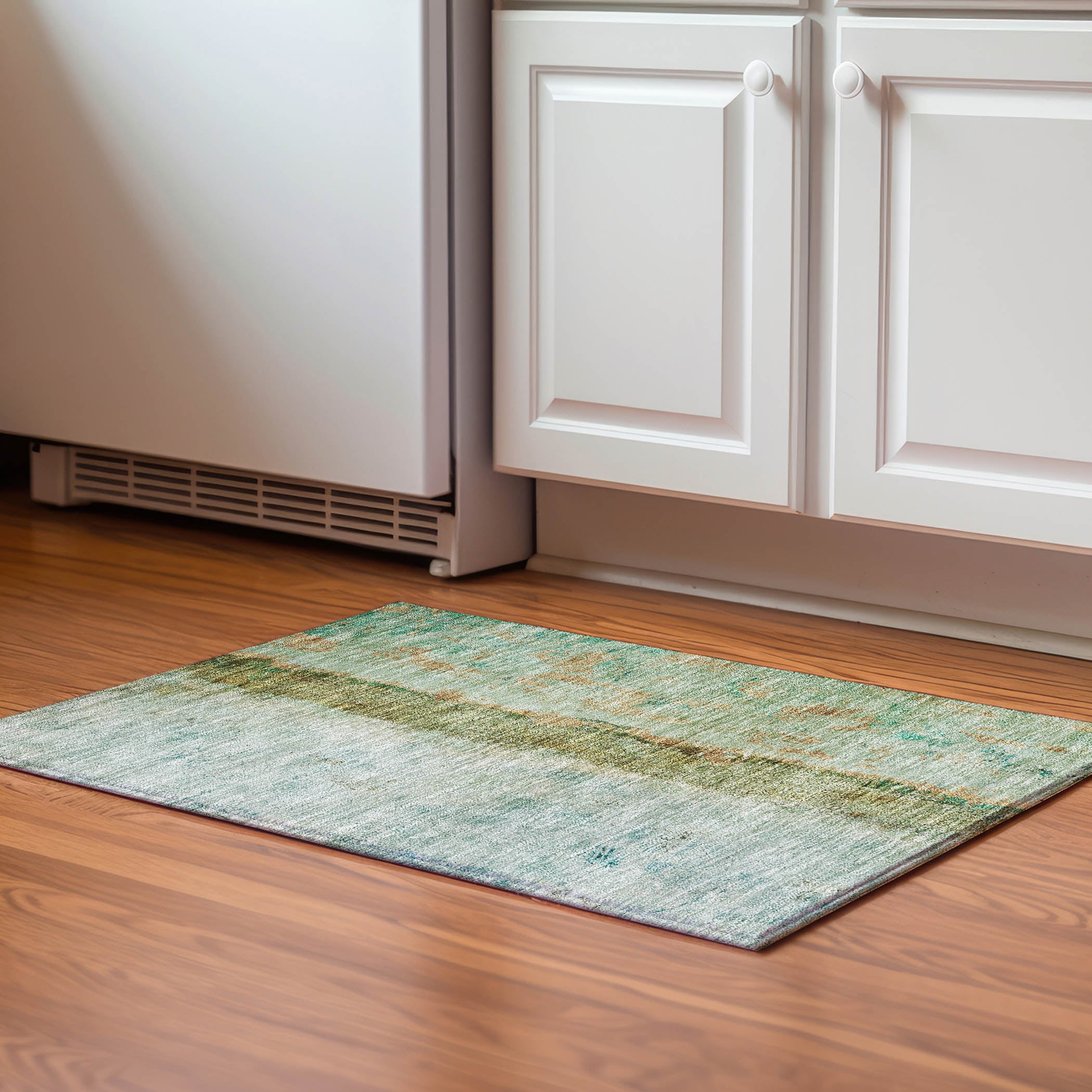 Addison Rugs AMF605GE20X30 Mayfield AMF605GE 2 x 3 (ft) Loomed Polyester Green Rectangular Indoor Geometric Machine washable Area rug
