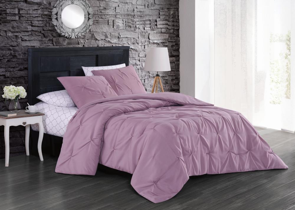Geneva Home Fashion FLY7BBKINGGHPU Flynn 7 -Piece Purple King Comforter Set