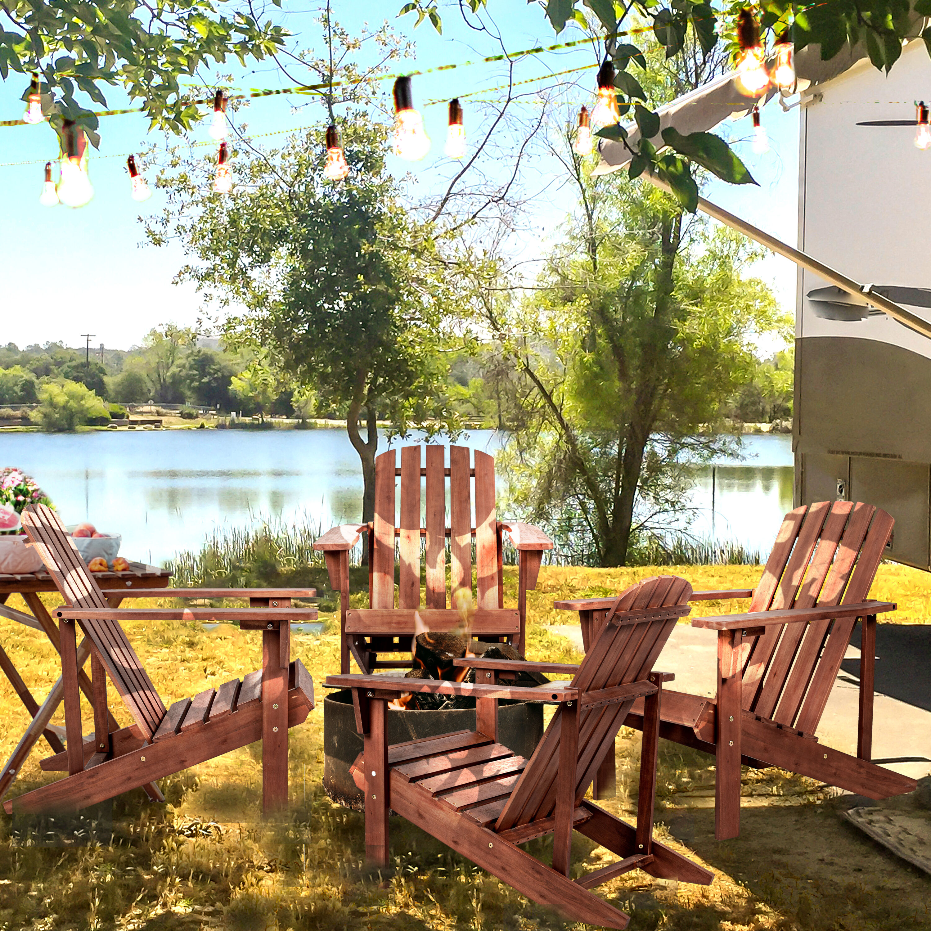 Lowes wooden adirondack discount chairs