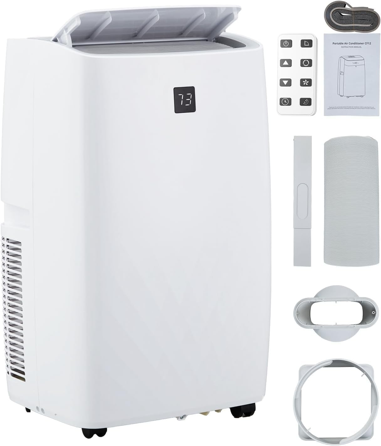 Garvee 14000 BTUs Portable Air Conditioner Unit Portable AC with Cool Fan and Dry Function Cool Room up to 750 Sq Ft Remote Control Sleep Mode/24Hrs Timer Quiet Operation Window Installation Kit