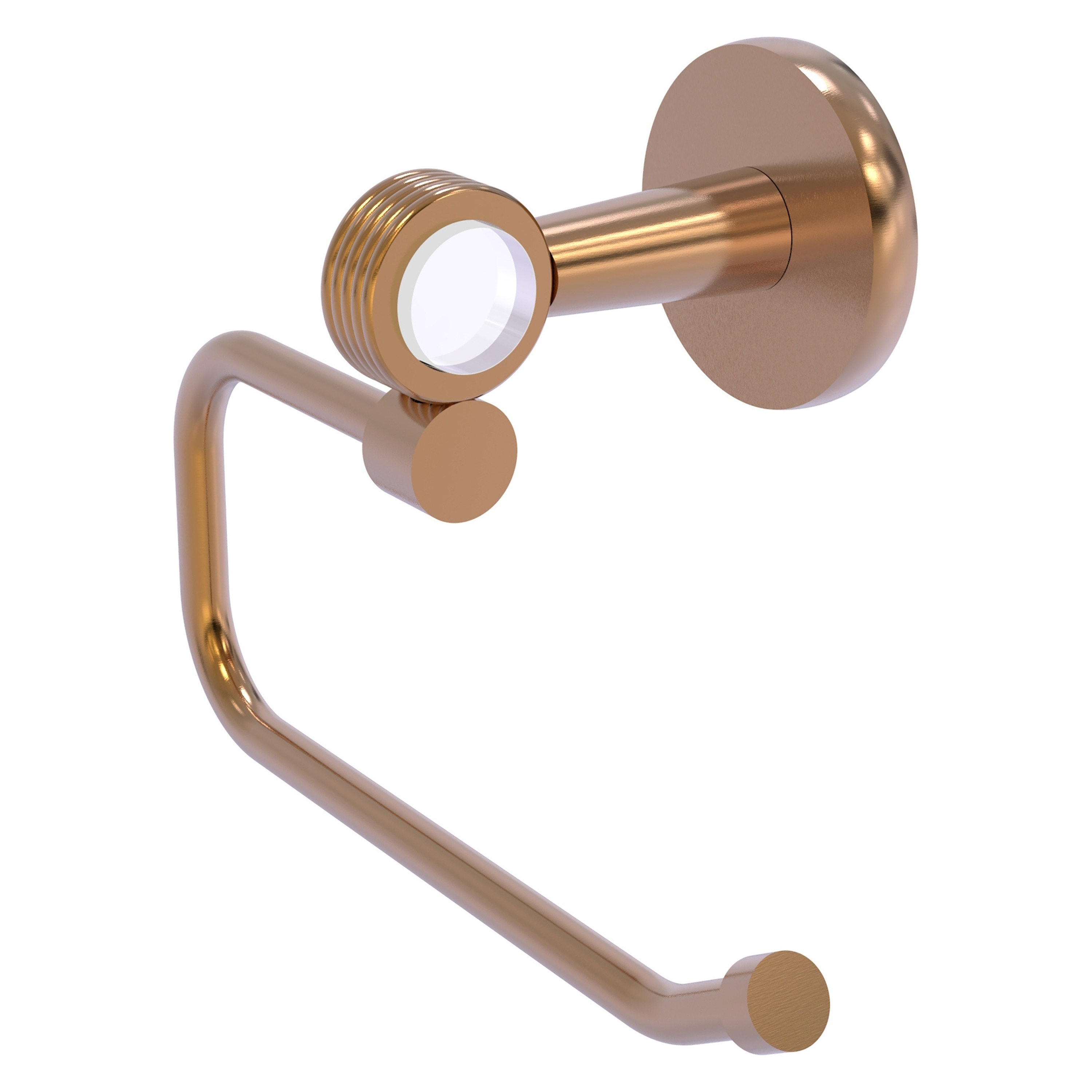 Allied Brass CV-24EG-BBR Clearview Brushed Bronze Wall mount Single post Toilet Paper Holder 1 -Rolls with Storage