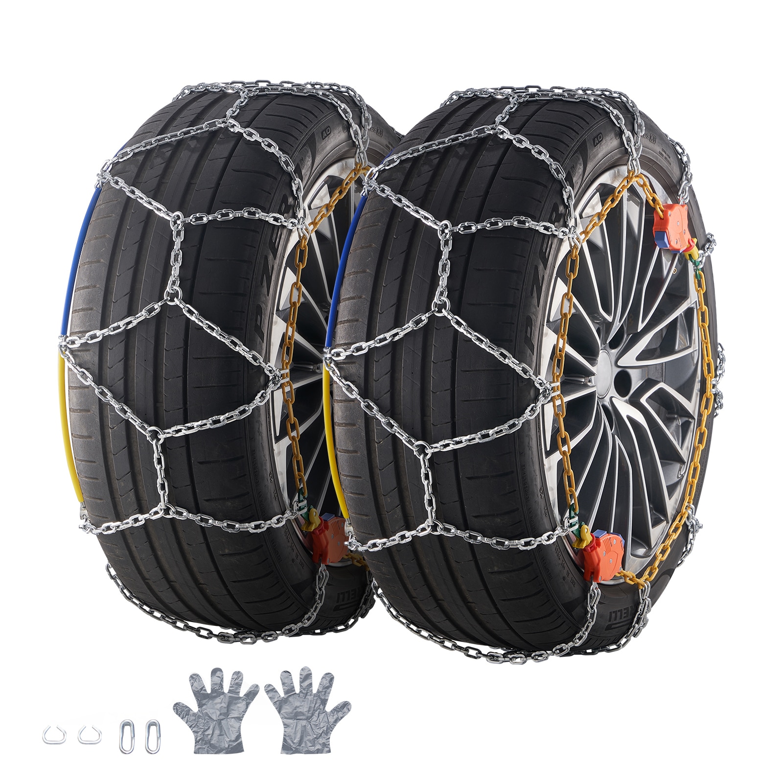SVOPES Auto Tightening Snow Chains 2 -Pack Tire chains