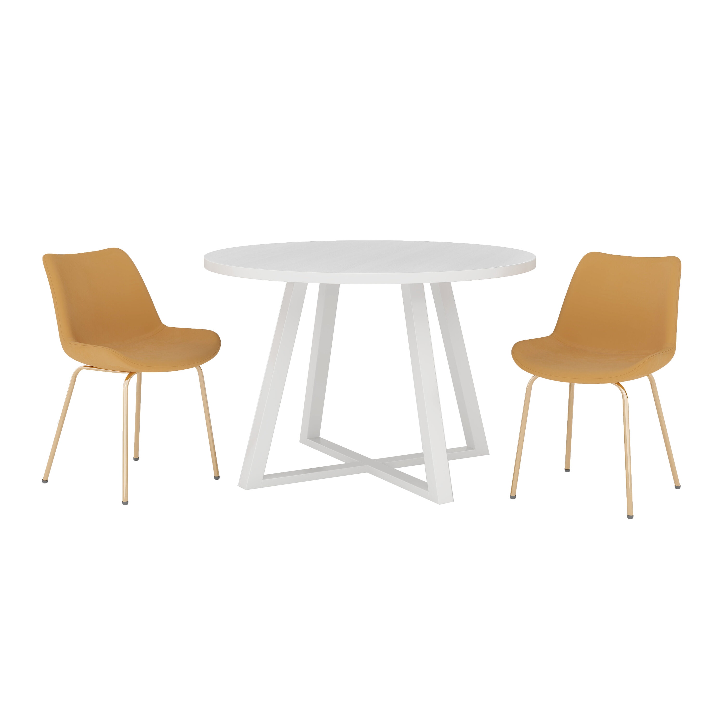 Avant Gold Contemporary/Modern Dining Room Set with Round Table ( Seats 2 )