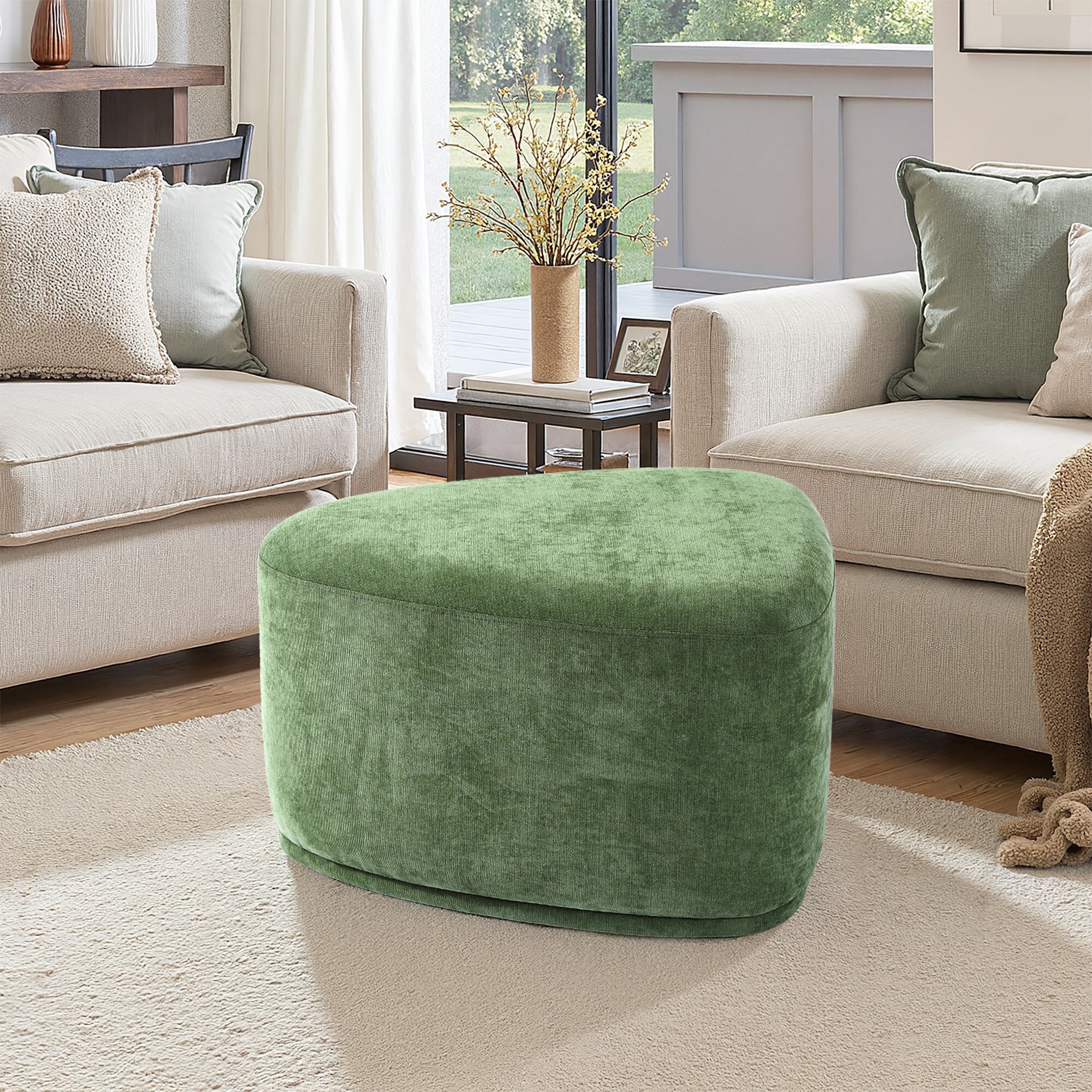 Dreamsidea Small Size Triangle Ottoman Foot Stool Coffee Table for ...