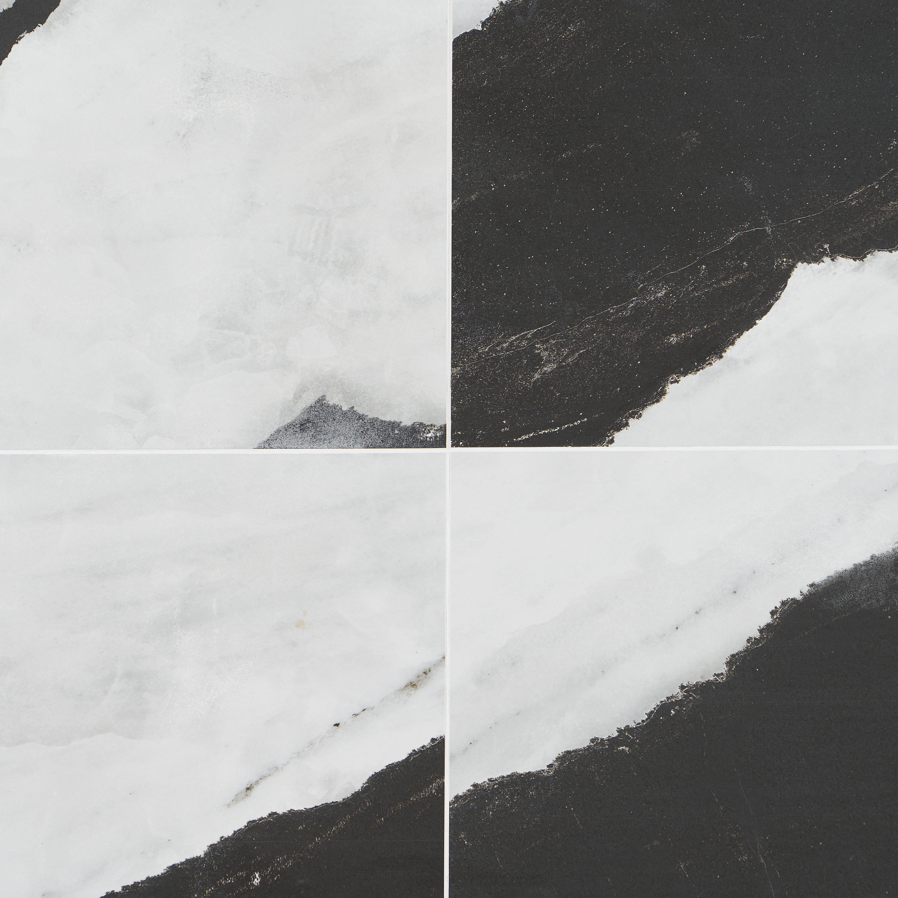 Artmore Tile EXT3RD107820 Enigma Panda White 12-in x 24-in Matte Porcelain Marble look Large format Floor and Wall Tile ( 15.49-sq ft Carton )