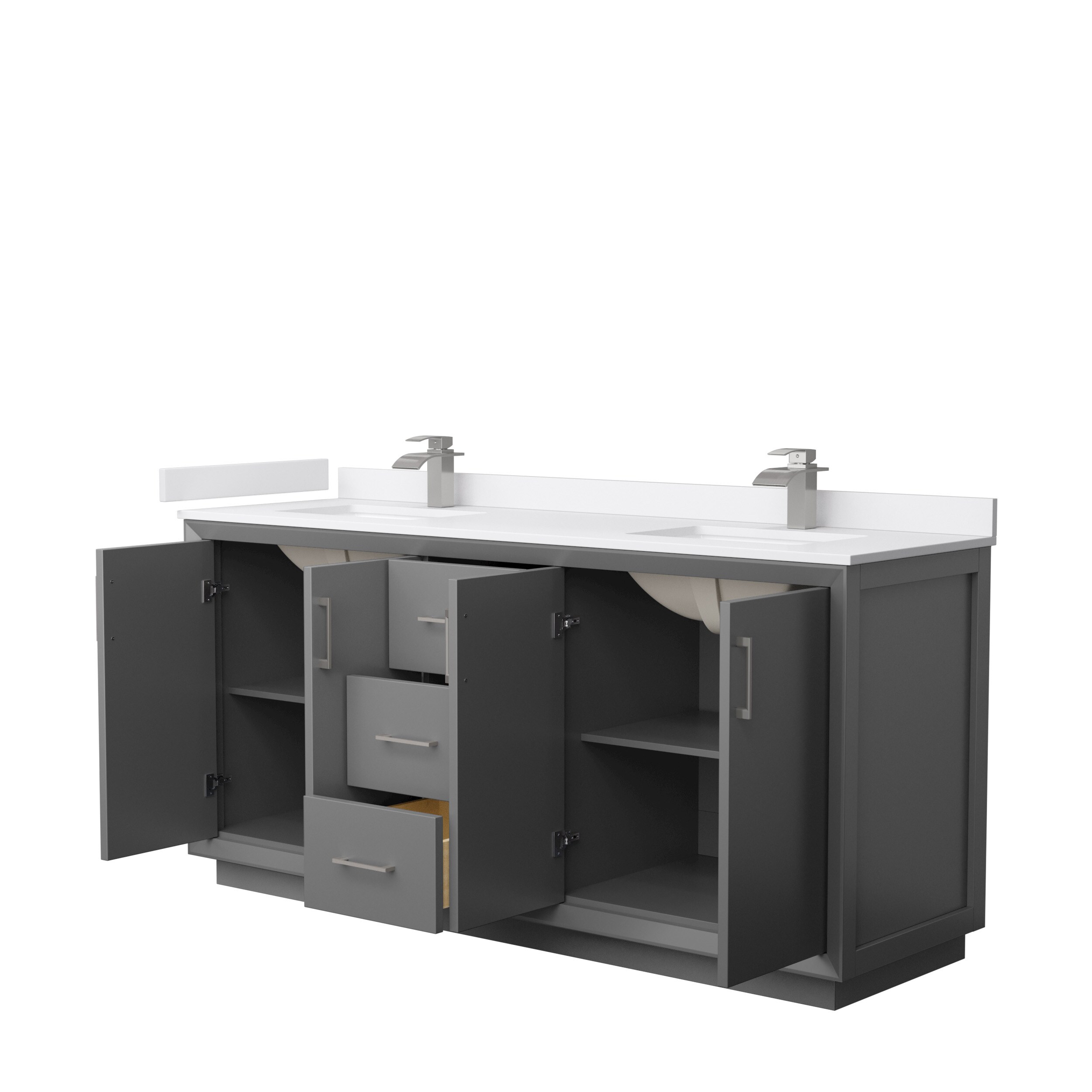 Wyndham Collection WCF414172DKGWCUNSMXX Bath-Vanity-Combo - View #2