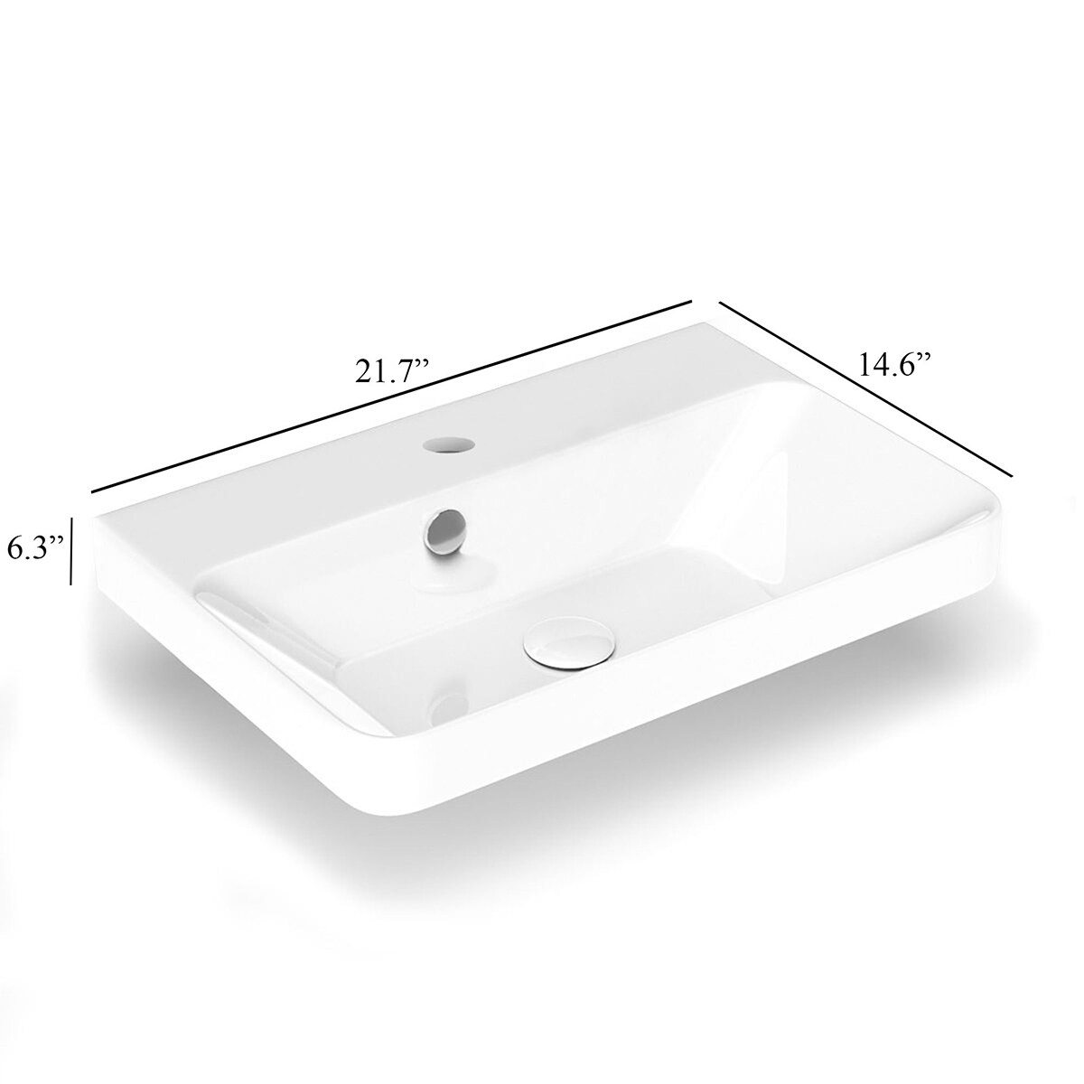 WS Bath Collections LUXURY 55.01 WG Bath-Sink - View #7