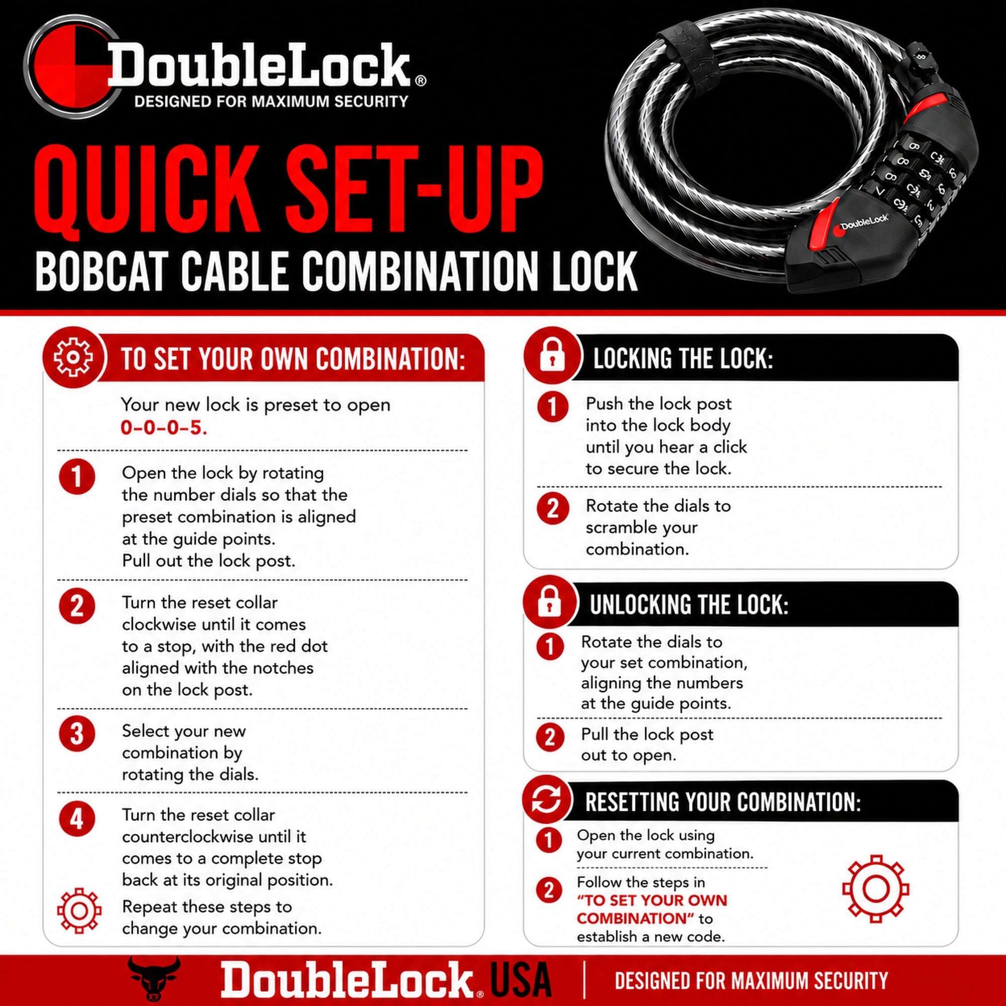 DoubleLock 220-210A Cable-Locks - View #5