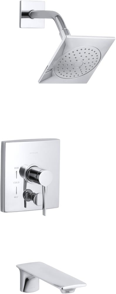 Kohler Stance Polished Chrome 1 Handle Bathtub And Shower Faucet Valve Included At 5313