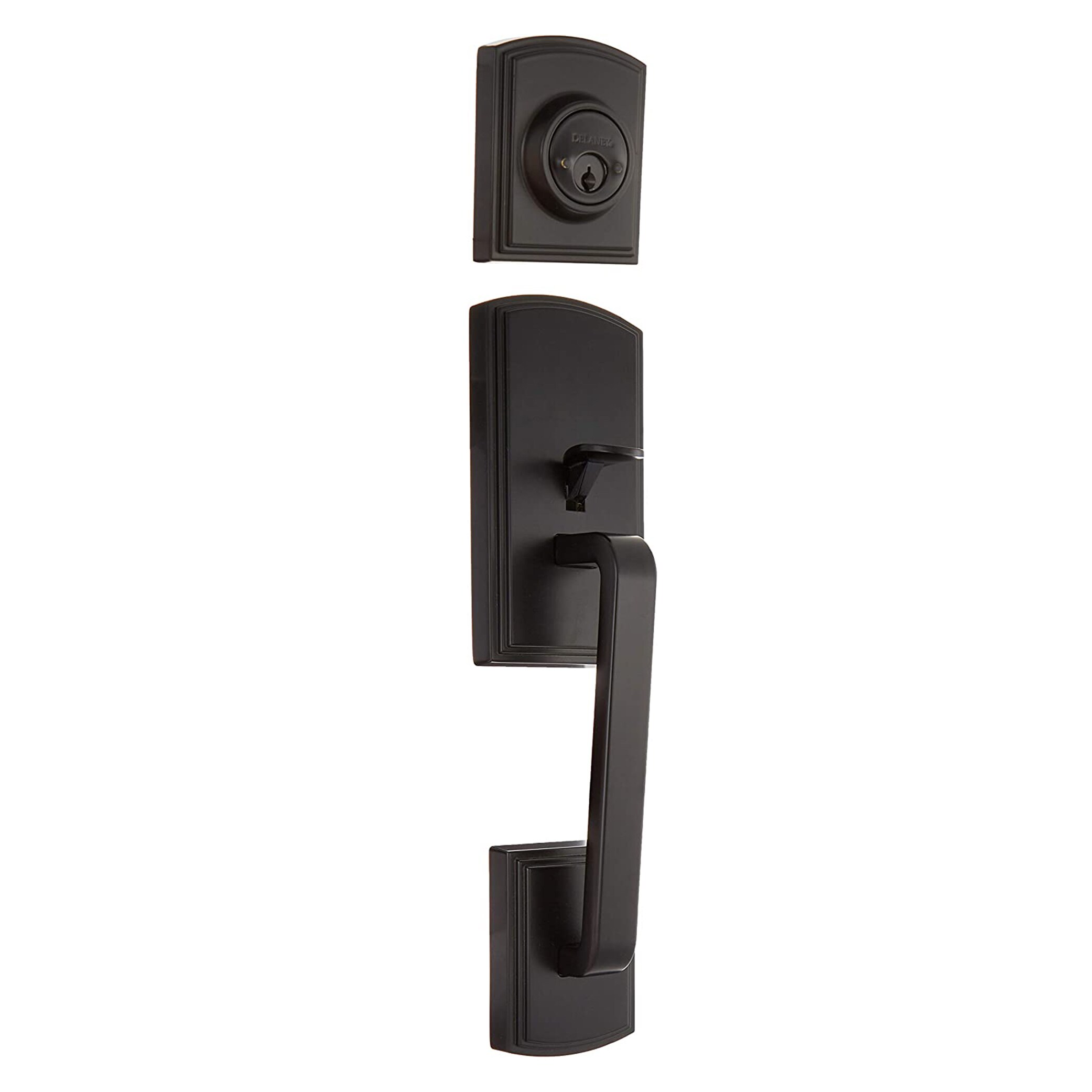 Delaney Hardware Visconti Black Single-Cylinder Deadbolt Entry Door ...